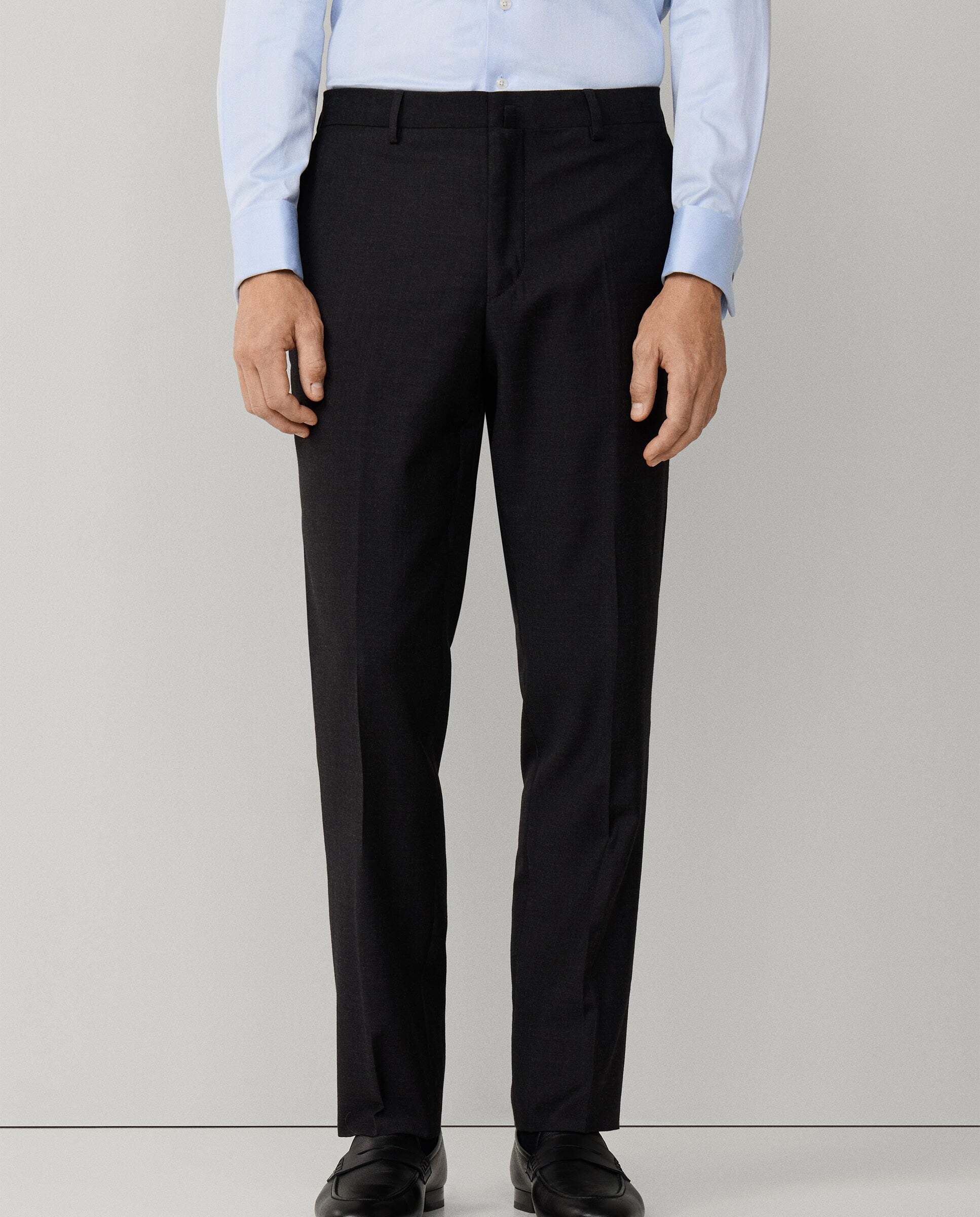 Pantalón de traje de lana - Hackett - tejido en inglaterra - Gris Gris-1