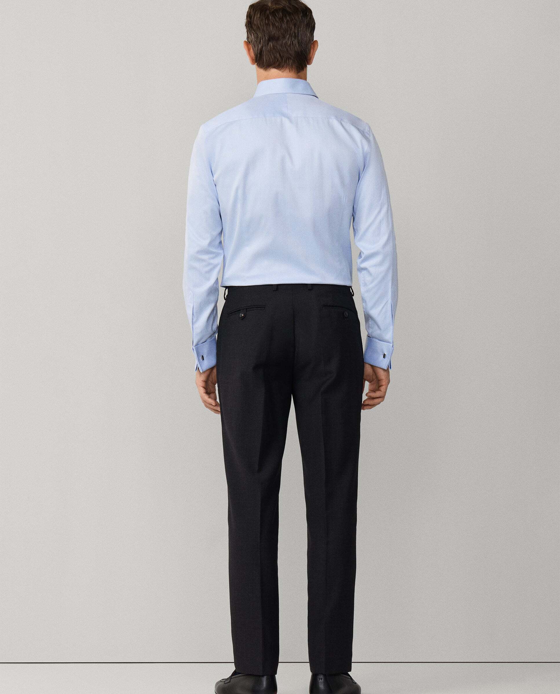 Pantalón de traje de lana - Hackett - tejido en inglaterra - Gris Gris-3