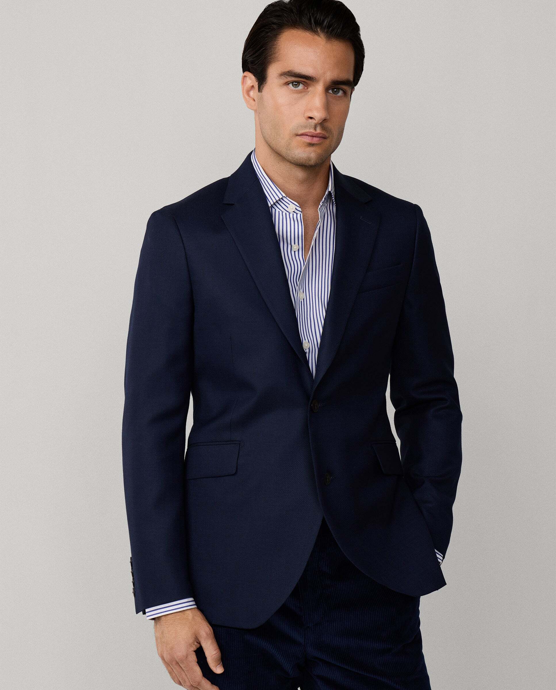 Hackett - Americana de hombre hopsack.