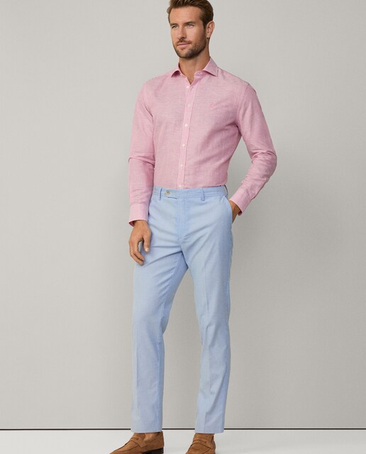 Imagen 0 de Pantalón seersucker de hombre fit slim con estampado de rayas
