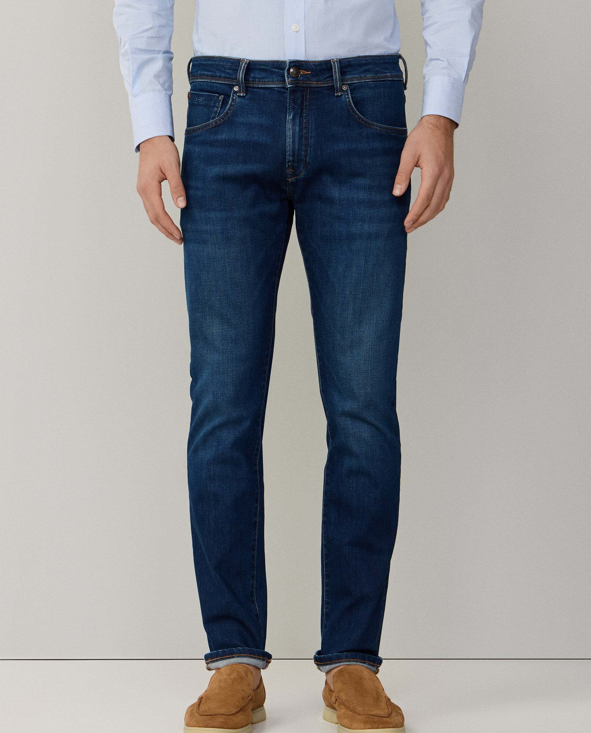 Imagen 2 de Vaqueros powerflex lavado vintage fit slim - Hackett - Azul Azul