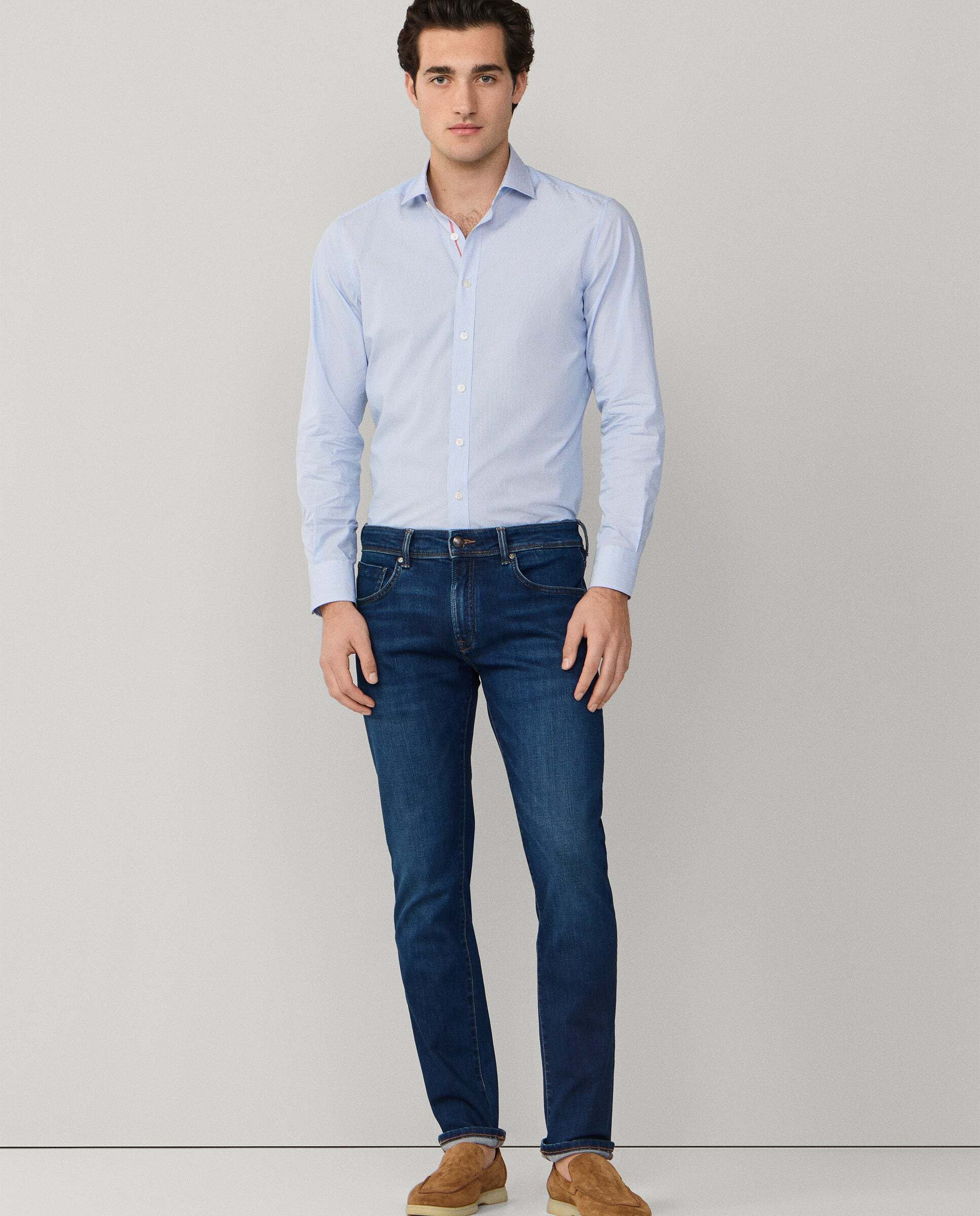 Hackett - Vaqueros de hombre powerflex lavado vintage fit slim.