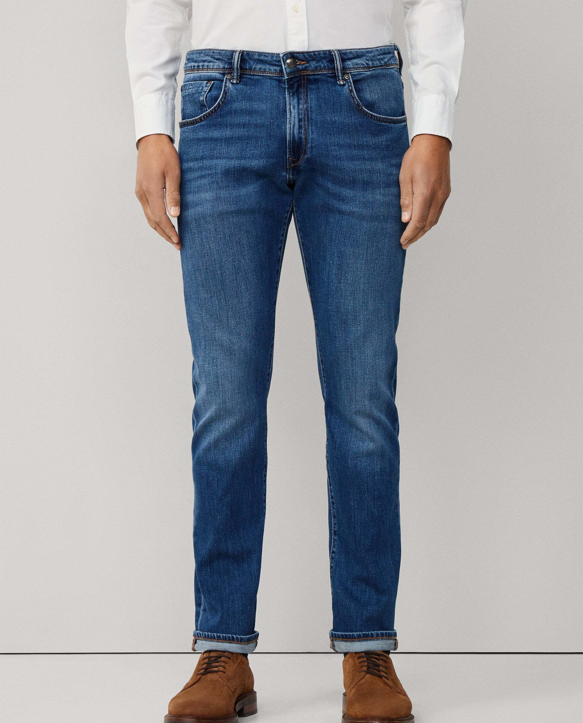 Imagen 2 de Vaqueros elásticos lavado vintage fit slim - Hackett - Azul Azul