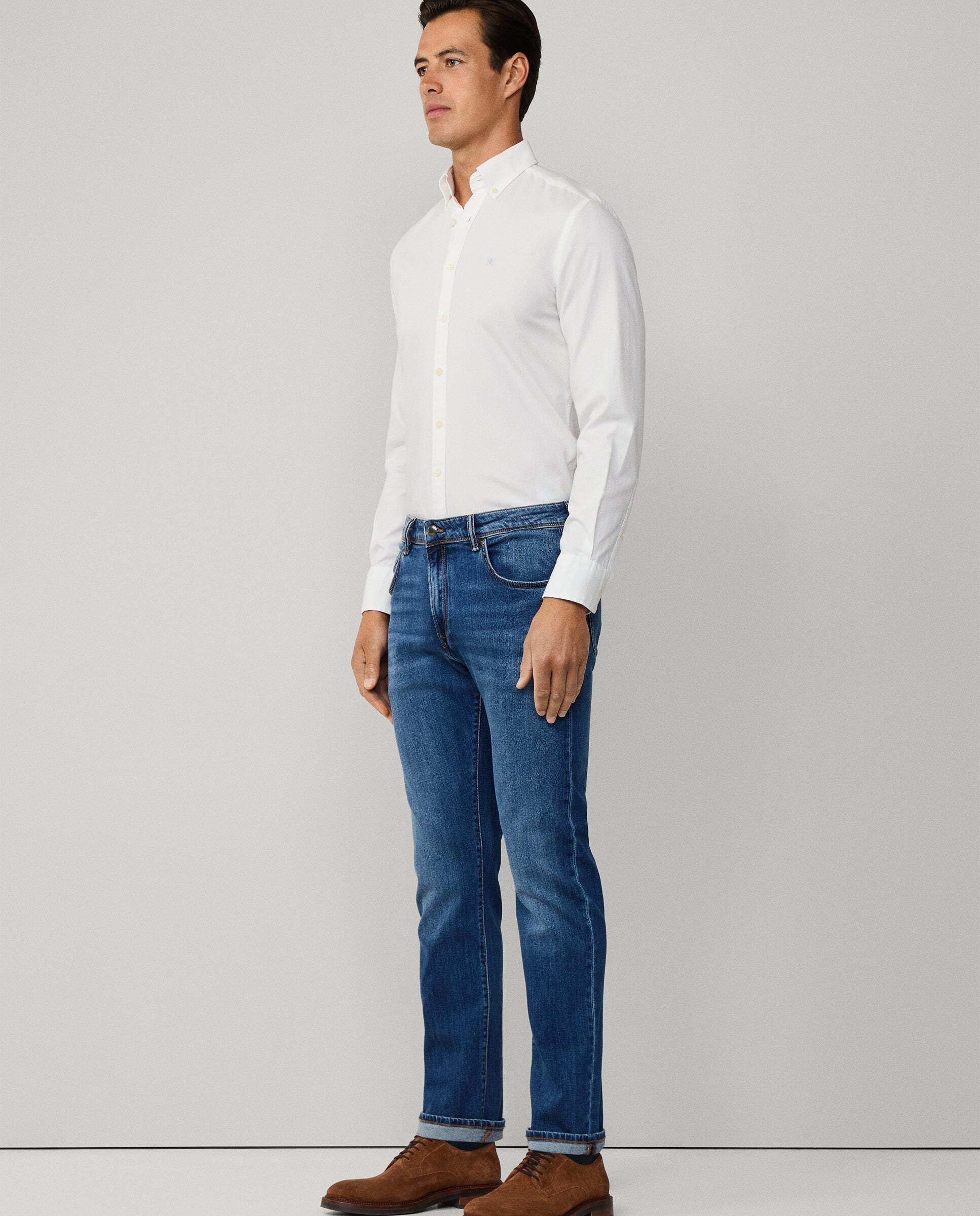Imagen 6 de Vaqueros elásticos lavado vintage fit slim - Hackett - Azul Azul