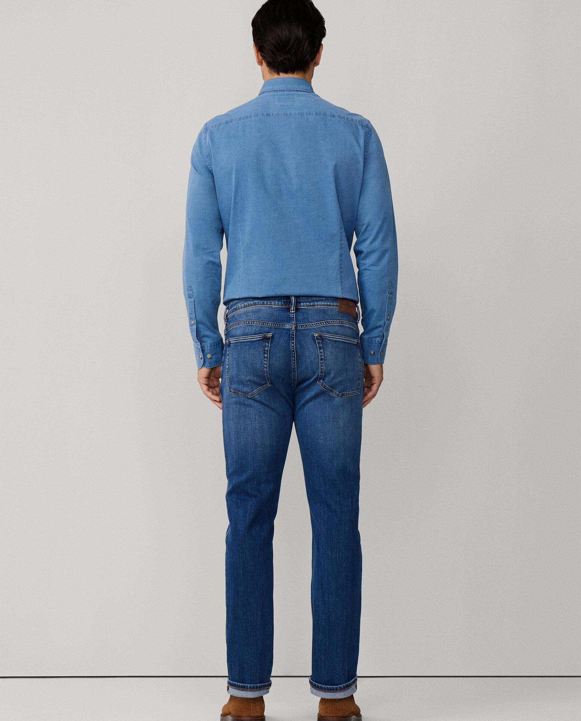 Vaqueros de hombre elásticos lavado vintage fit slim - Hackett - Azul Azul-3