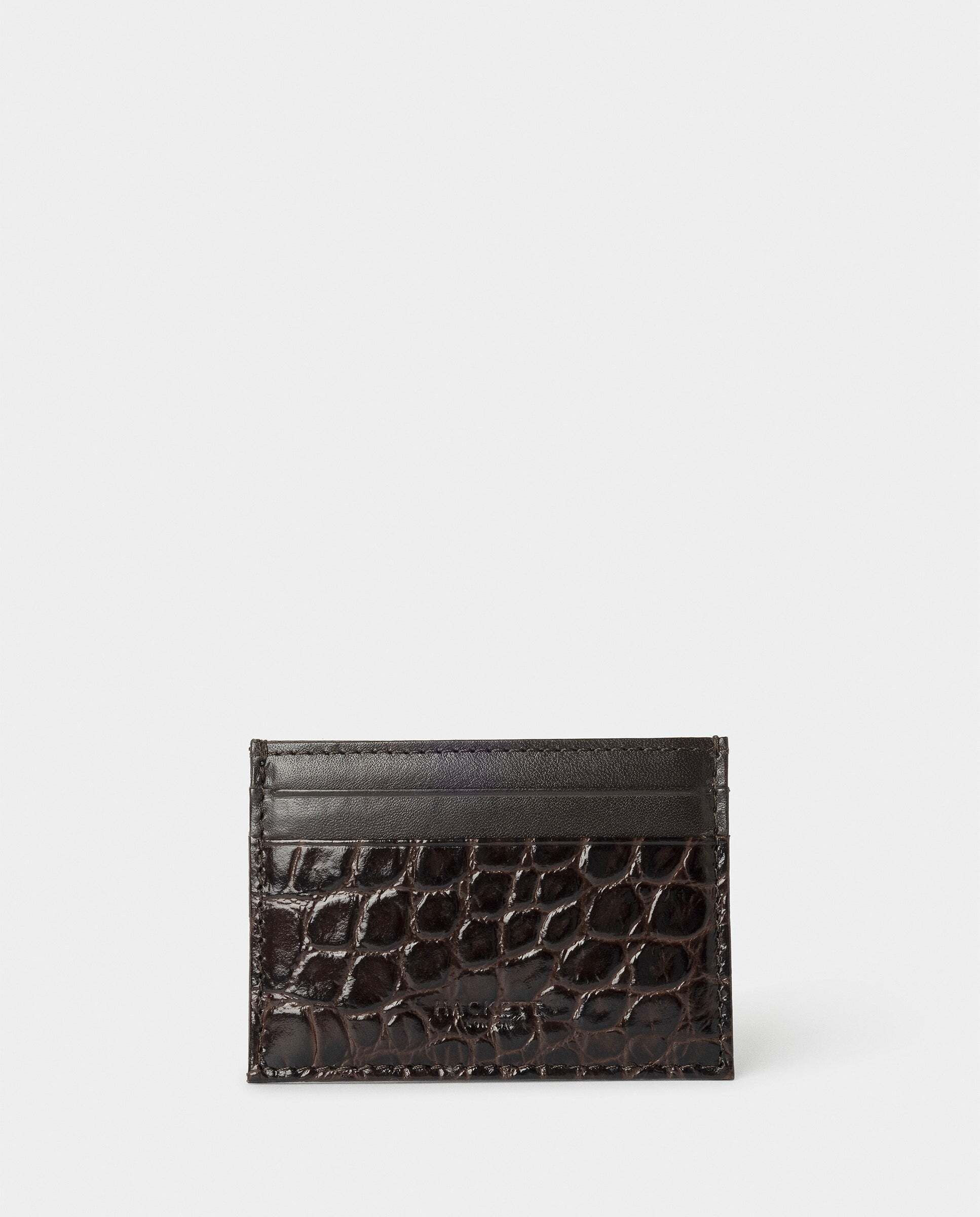 Portadocumentos de piel estampado cocodrilo - Hackett - Marrón Marrón-1