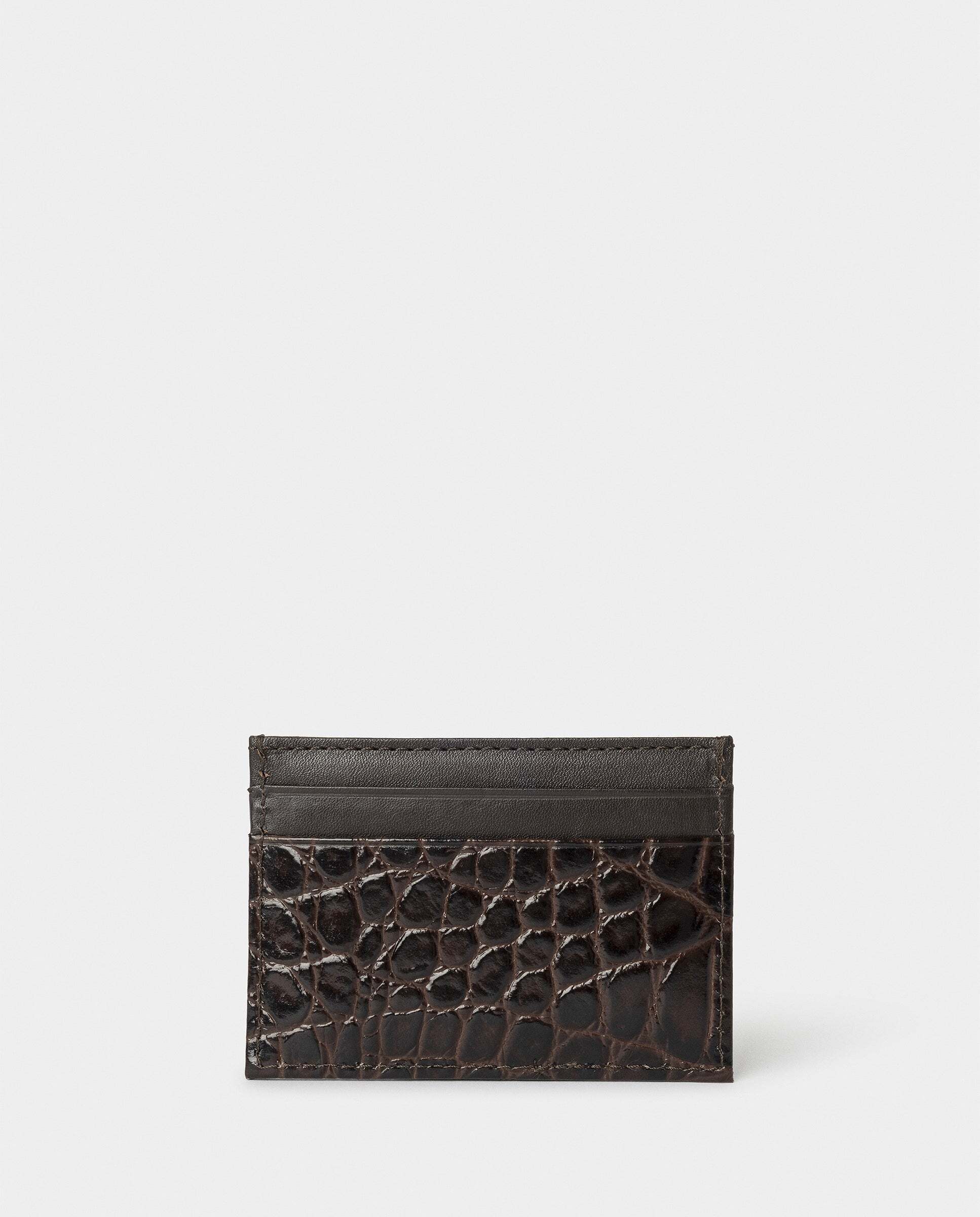 Portadocumentos de piel estampado cocodrilo - Hackett - Marrón Marrón-3
