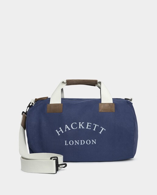 Imagen 0 de Bolsa de viaje de hombre en lona con detalles en piel