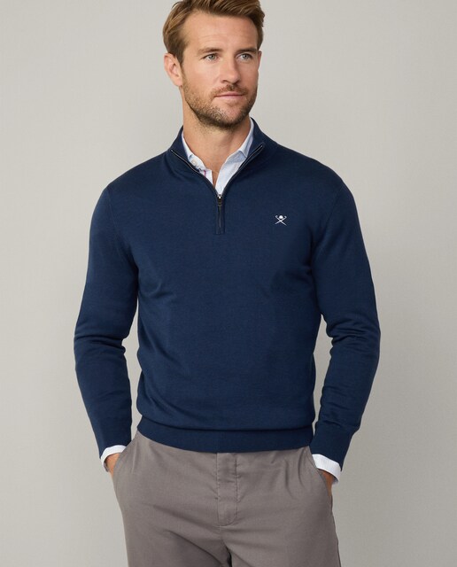 Imagen 0 de Jersey de hombre cuello alto con logo bordado