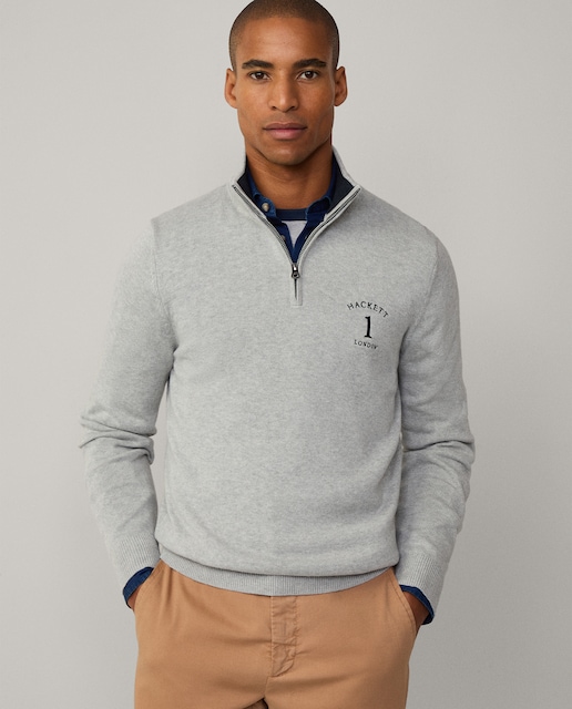 Imagen 0 de Jersey de hombre cuello alto con logo bordado