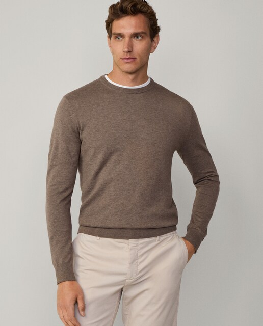 Imagen 0 de Jersey de hombre cuello redondo con coderas