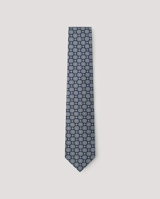 Imagen 0 de Corbata de hombre de seda con estampado de medallones