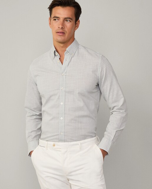 Imagen 0 de Camisa de hombre tailored fit con estampado de azulejos