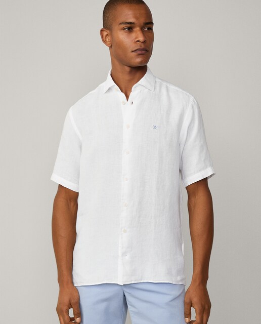 Imagen 0 de Camisa de lino de hombre tailored fit manga corta