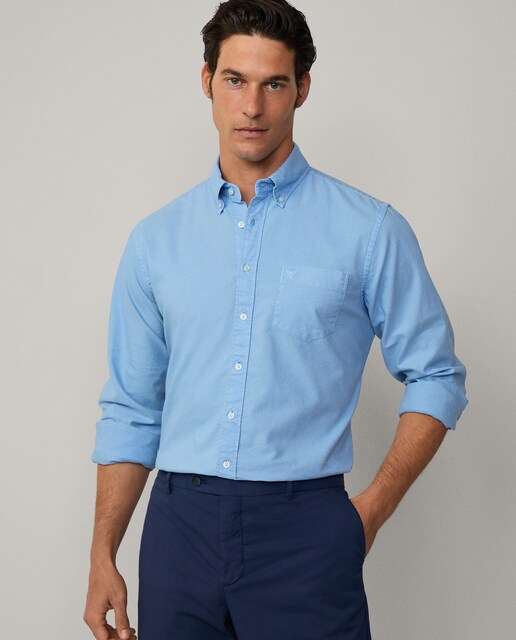 Imagen 0 de Camisa Oxford de hombre classic fit teñida en prenda