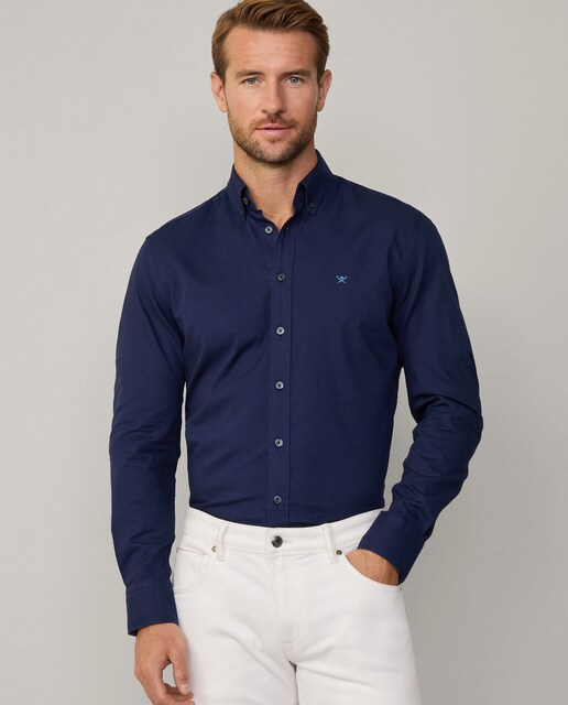 Imagen 0 de Camisa Oxford de hombre tailored fit teñida en prenda