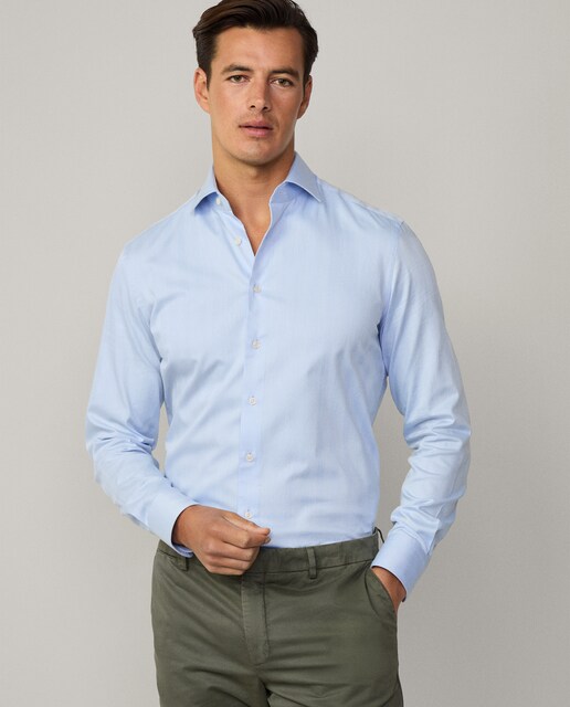 Imagen 0 de Camisa formal de hombre tailored fit en tejido de espiga