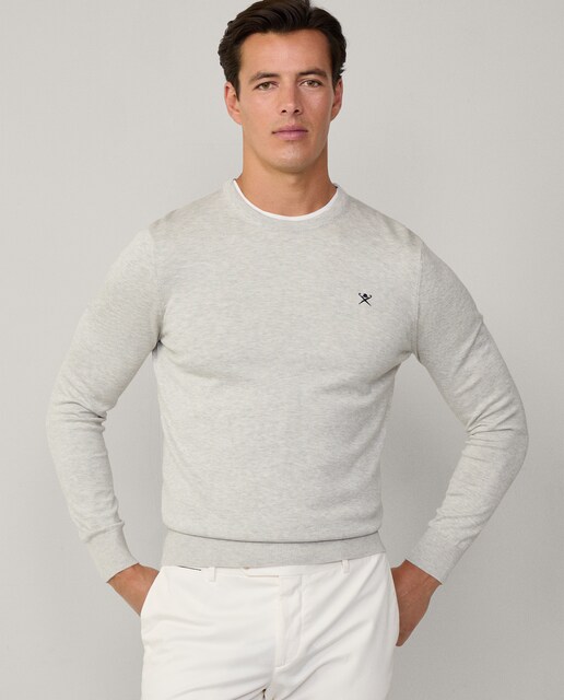 Imagen 0 de Jersey de hombre cuello redondo con logo bordado