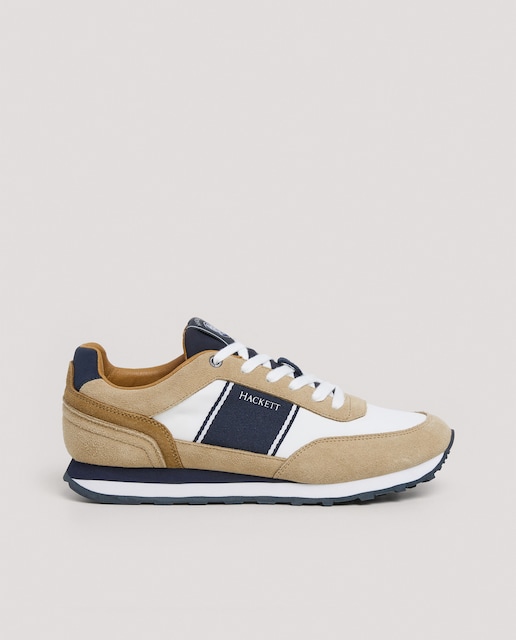 Imagen 0 de Zapatillas deportivas de hombre tipo running con detalles en ante