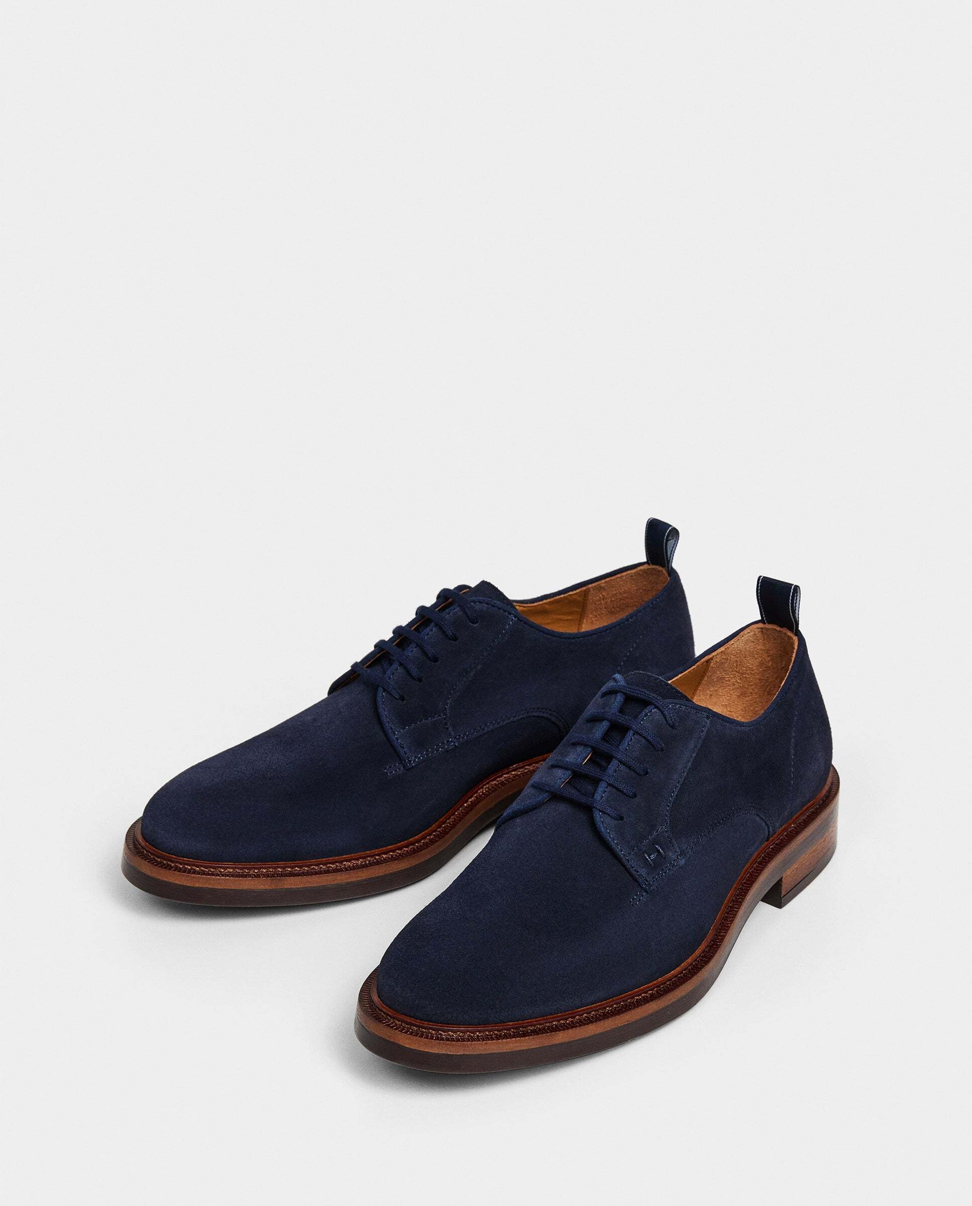 Imagen 2 de Zapatos derby de ante egmont - Hackett - Azul marino Azul marino