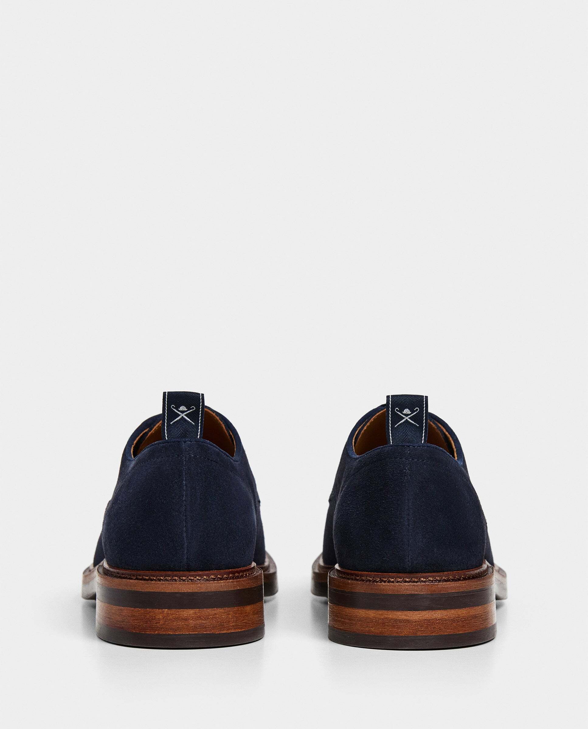 Imagen 4 de Zapatos derby de ante egmont - Hackett - Azul marino Azul marino