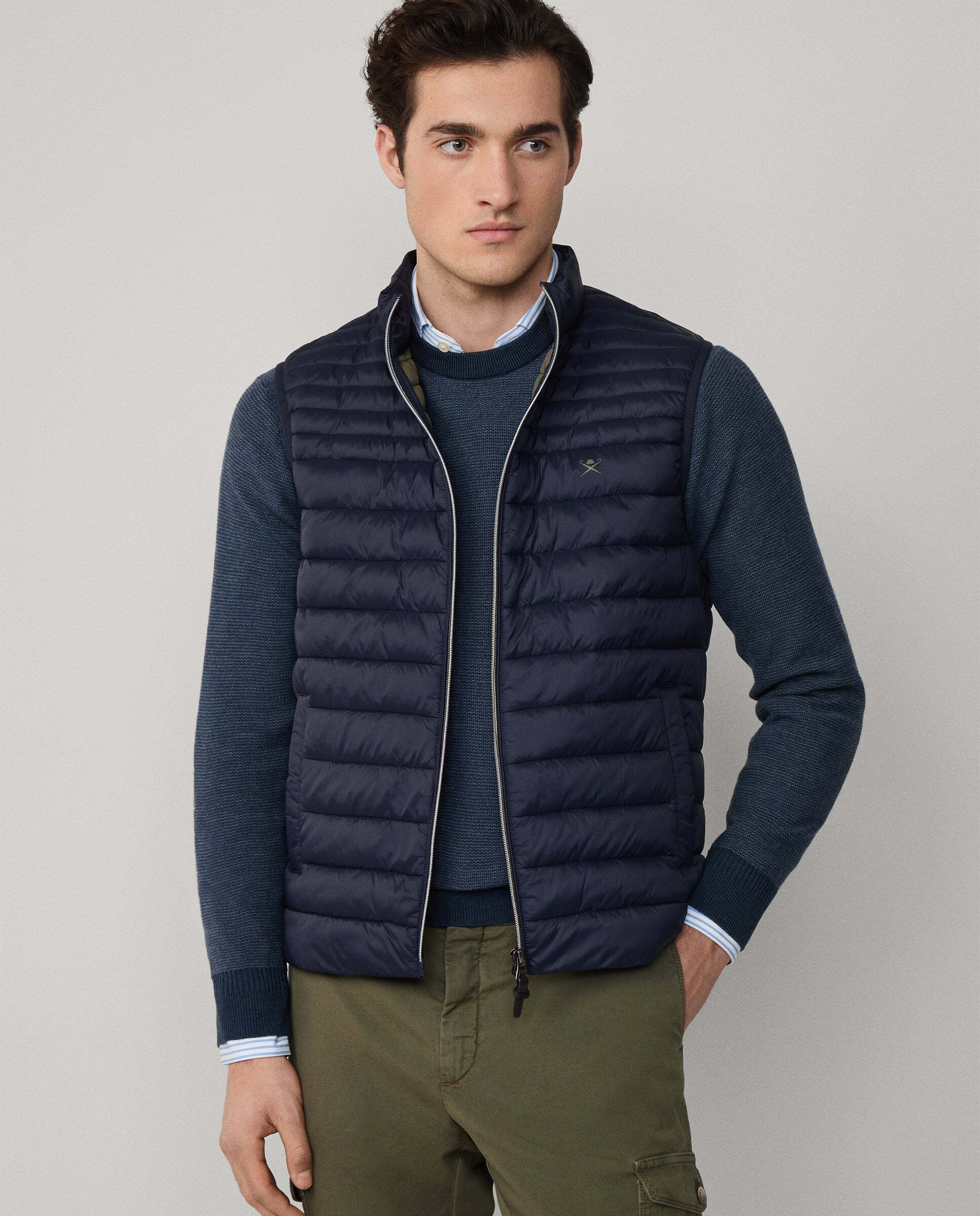 Chaleco de hombre ultraligero - Hackett - Azul marino Azul marino-1