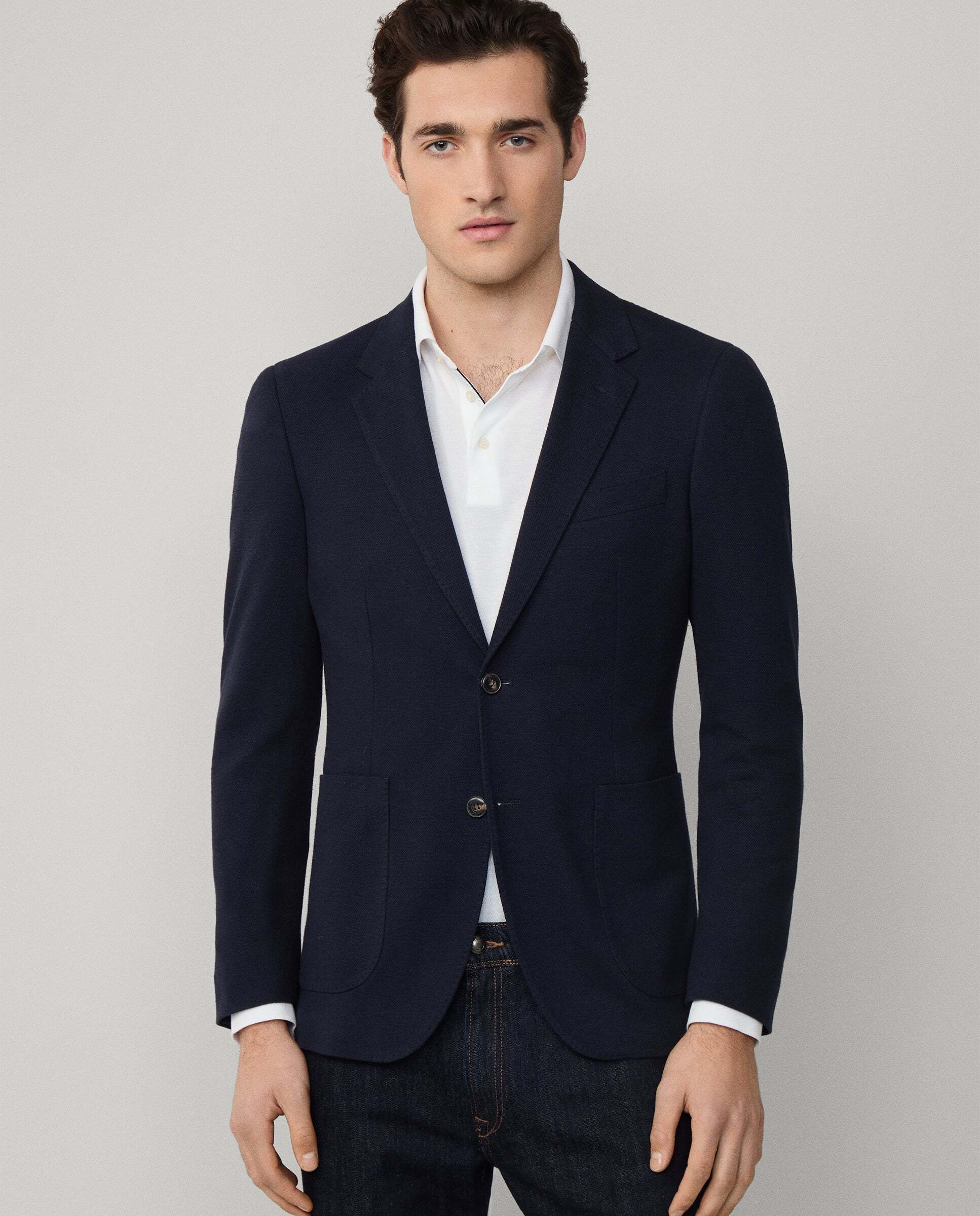 Hackett - Americana de hombre jersey texturizada.