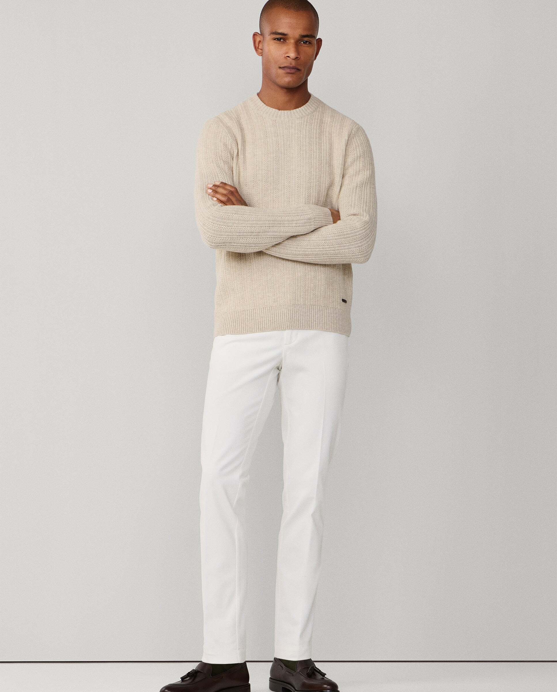 Hackett - Pantalón de hombre de lana elástica kensington fit slim.