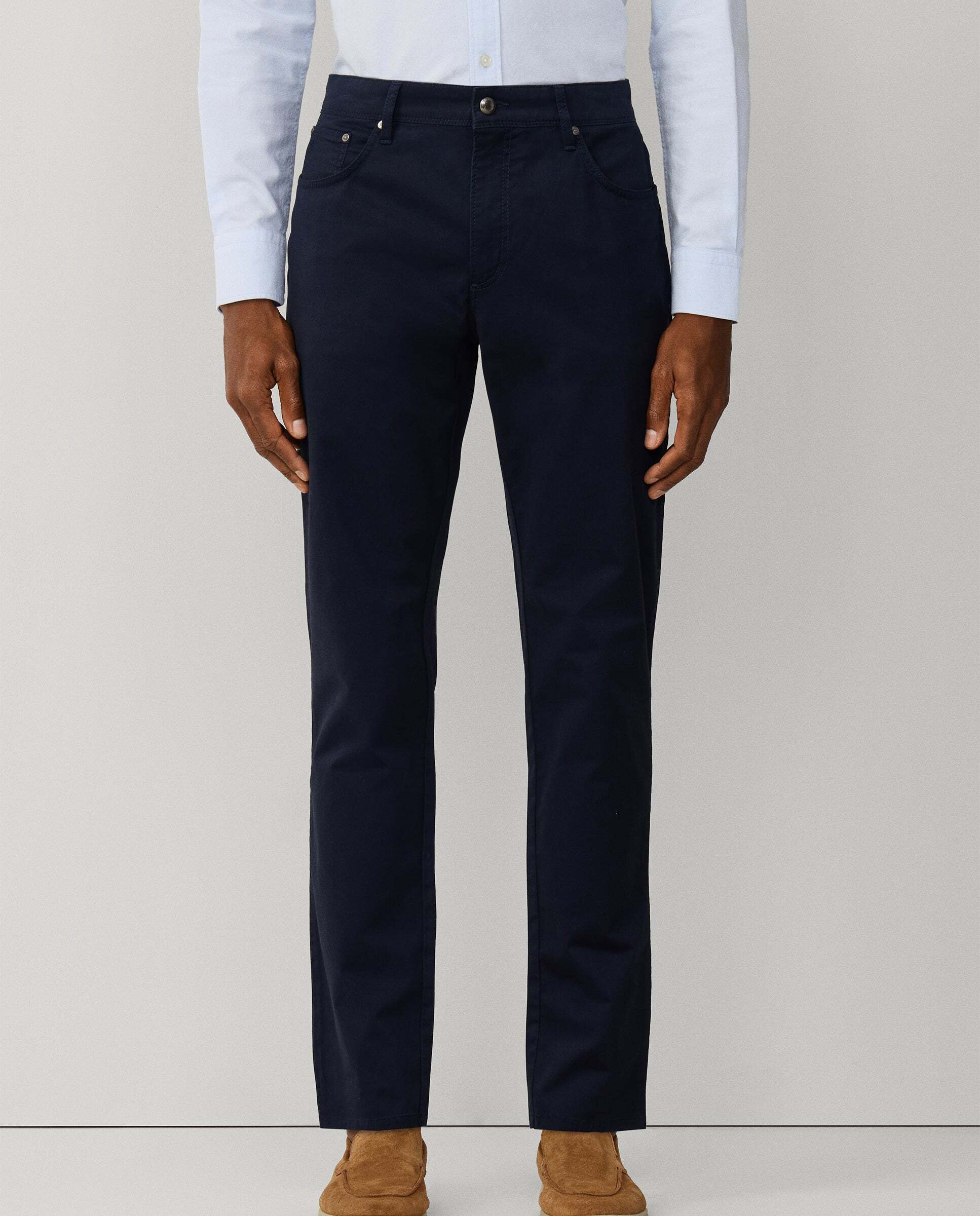 Pantalón de hombre trinity 5 bolsillos fit regular - Hackett - Azul Azul-2
