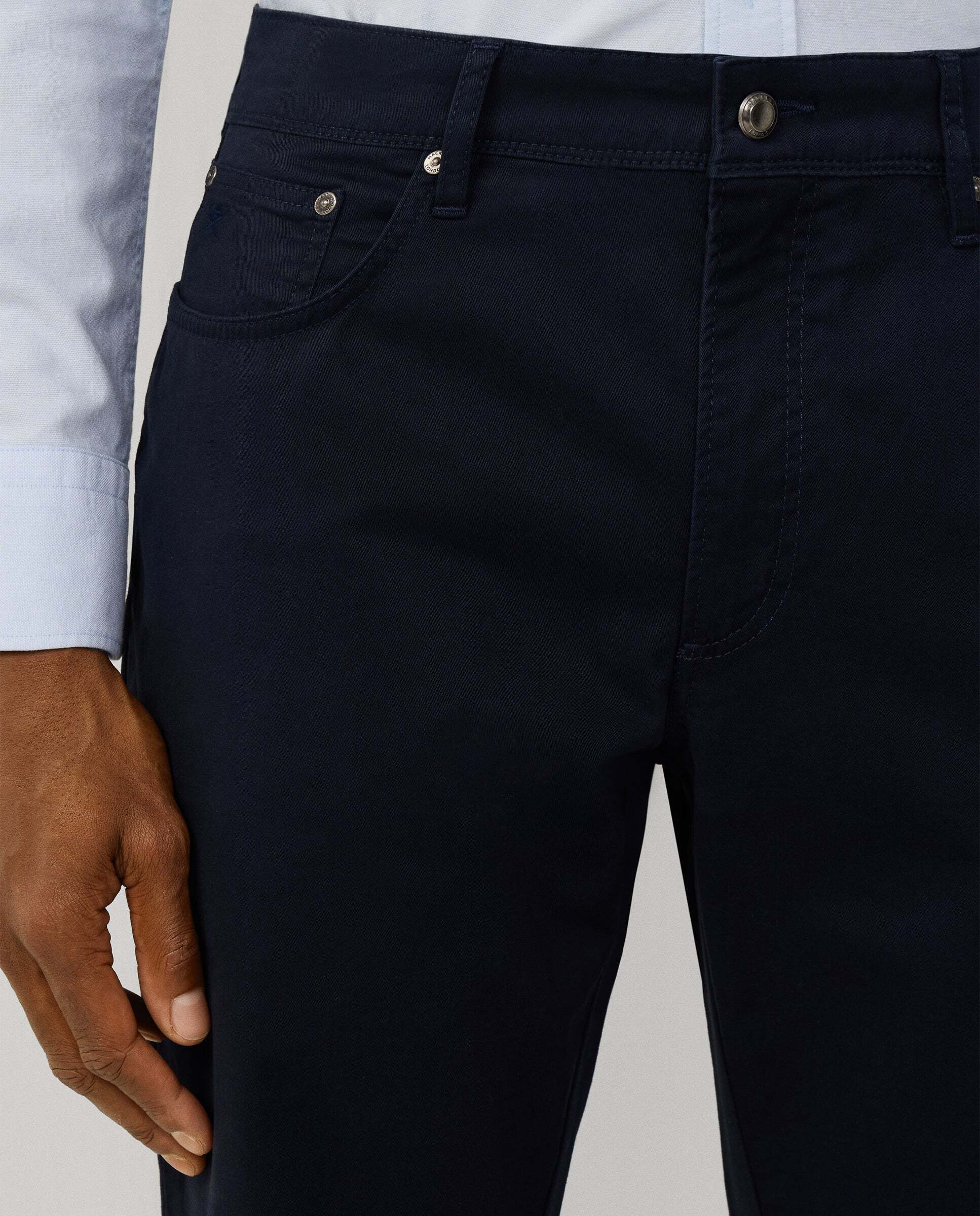 Pantalón de hombre trinity 5 bolsillos fit regular - Hackett - Azul Azul-4