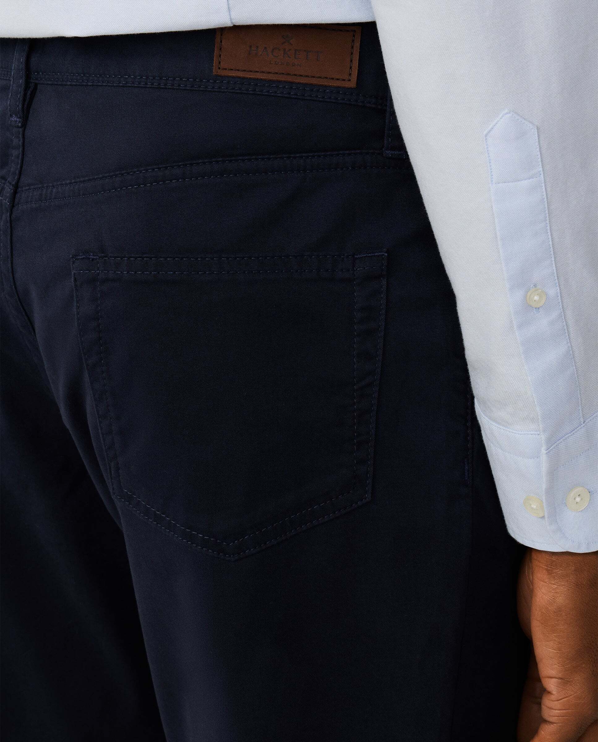 Pantalón de hombre trinity 5 bolsillos fit regular - Hackett - Azul Azul-5