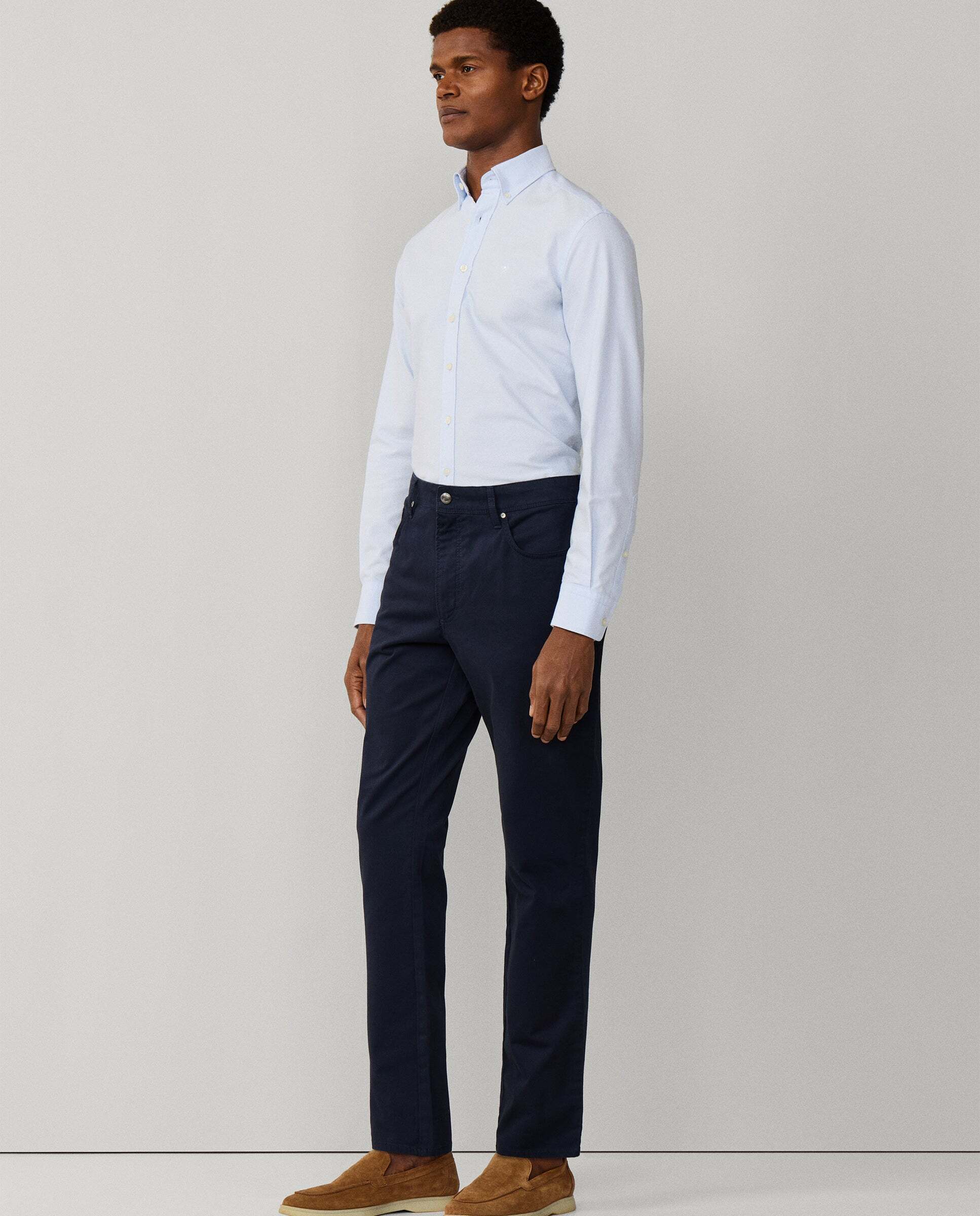 Pantalón de hombre trinity 5 bolsillos fit regular - Hackett - Azul Azul-6