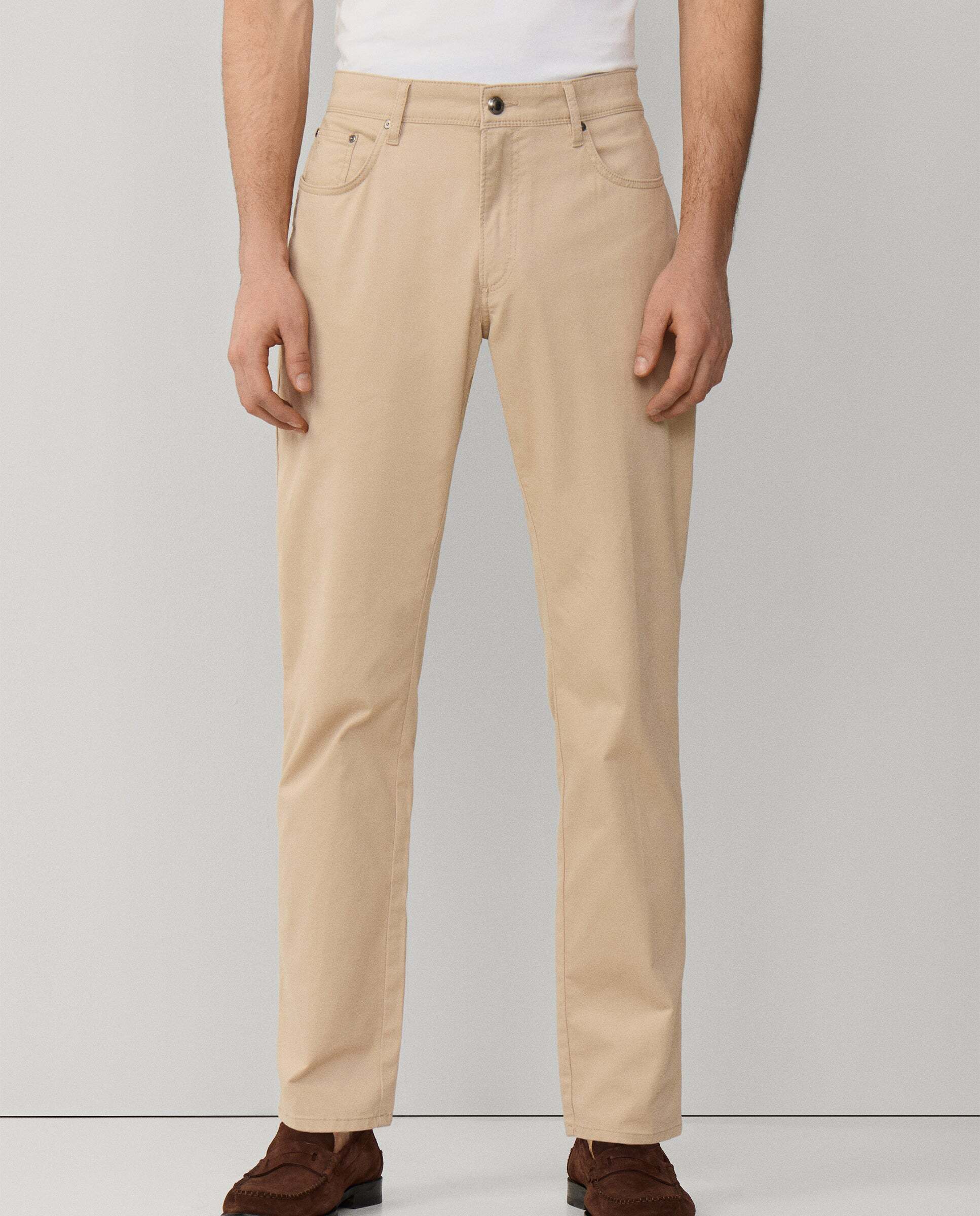 Pantalón de hombre trinity 5 bolsillos fit regular - Hackett - Natural Natural-2