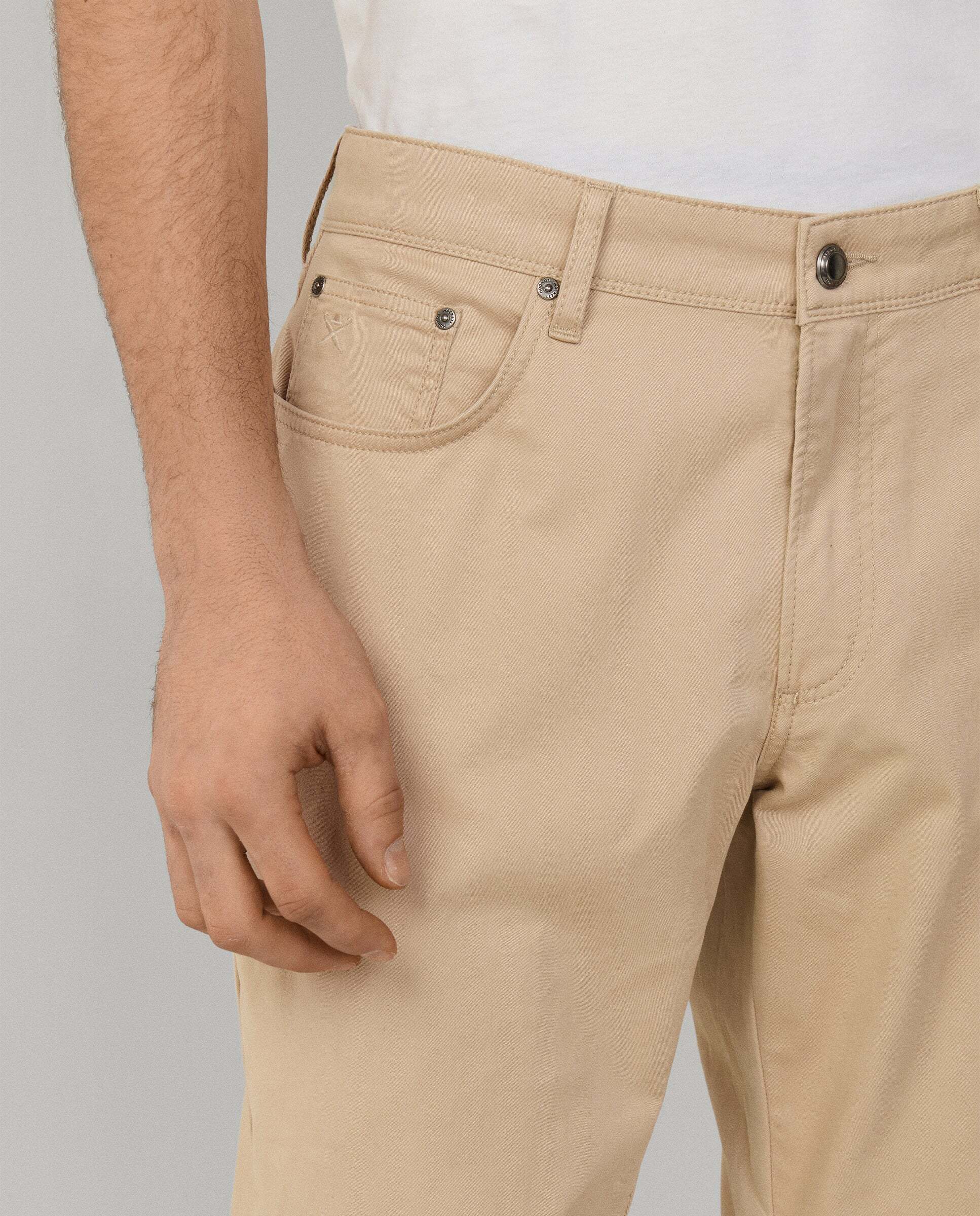 Pantalón de hombre trinity 5 bolsillos fit regular - Hackett - Natural Natural-4