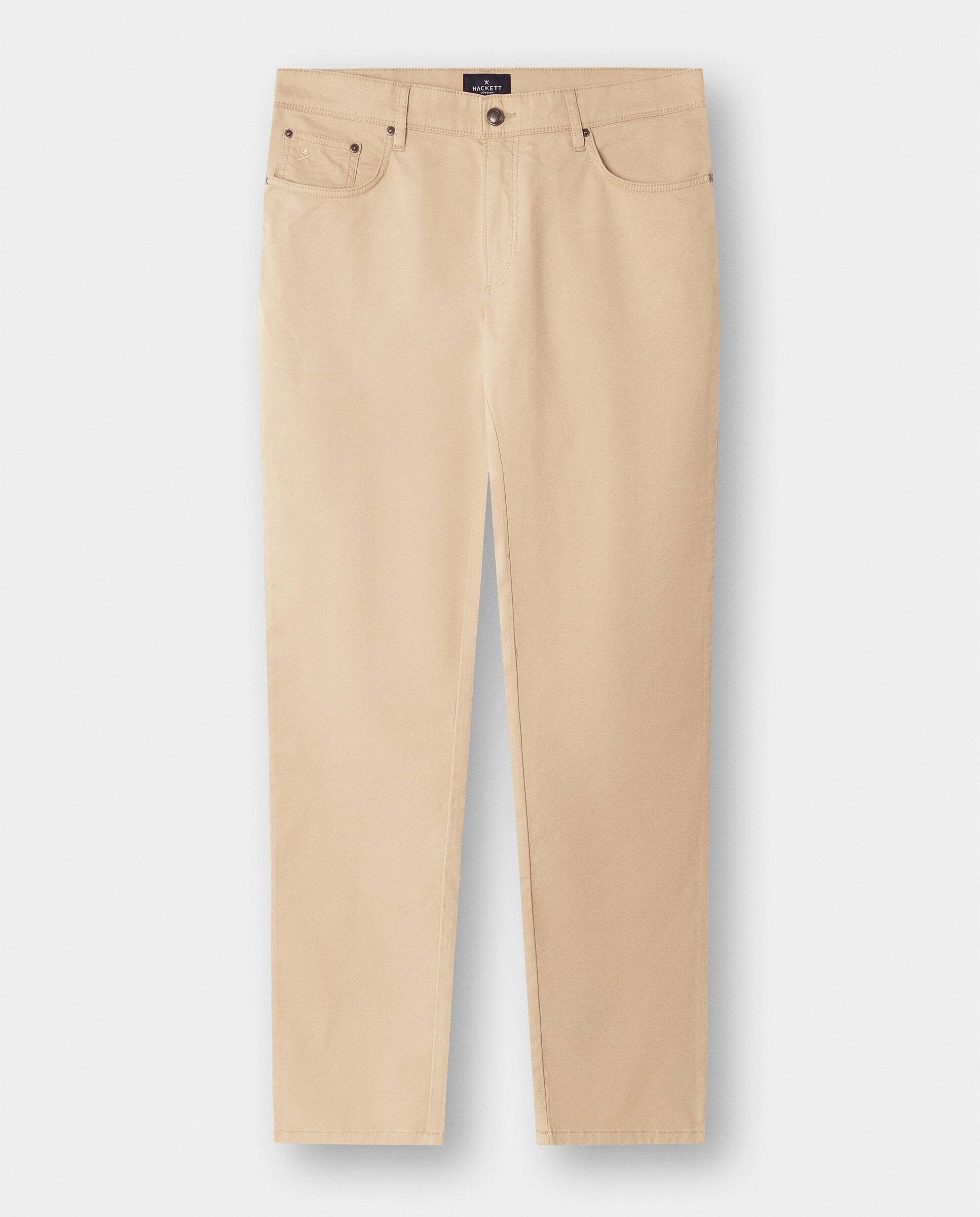Pantalón de hombre trinity 5 bolsillos fit regular - Hackett - Natural Natural-9