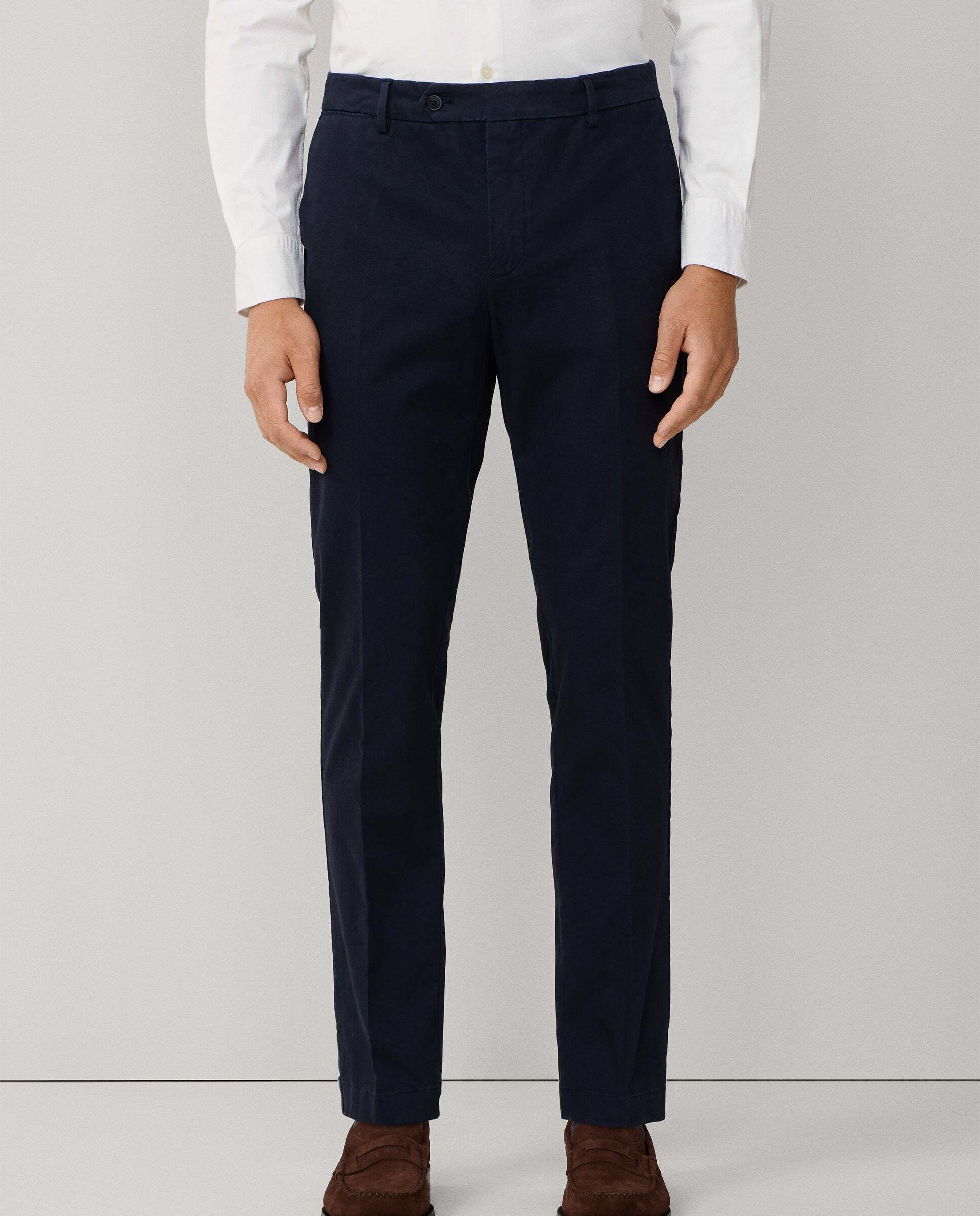 Chino kensington de hombre de algodón elástico fit slim - Hackett - Azul Azul-2