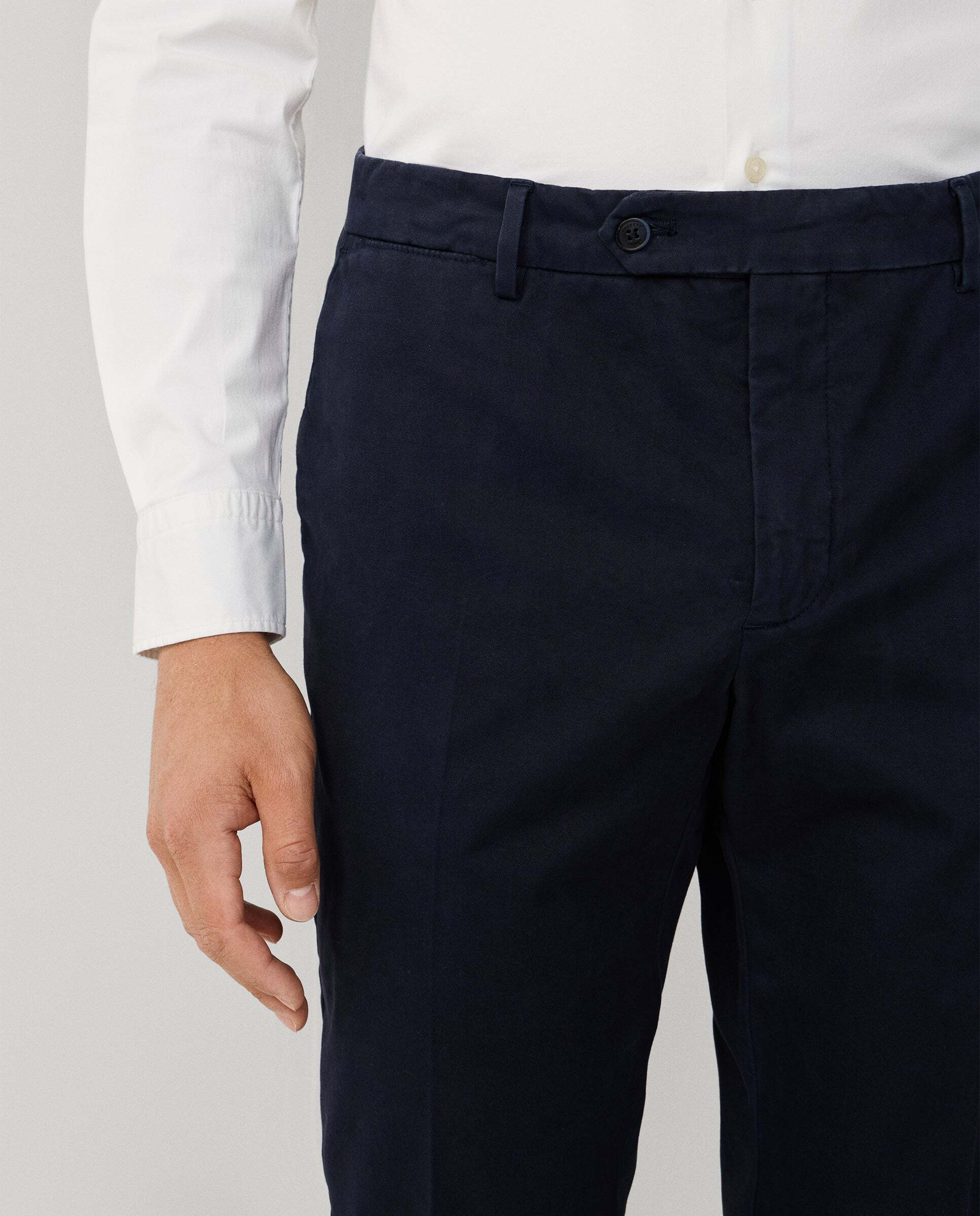 Chino kensington de hombre de algodón elástico fit slim - Hackett - Azul Azul-4