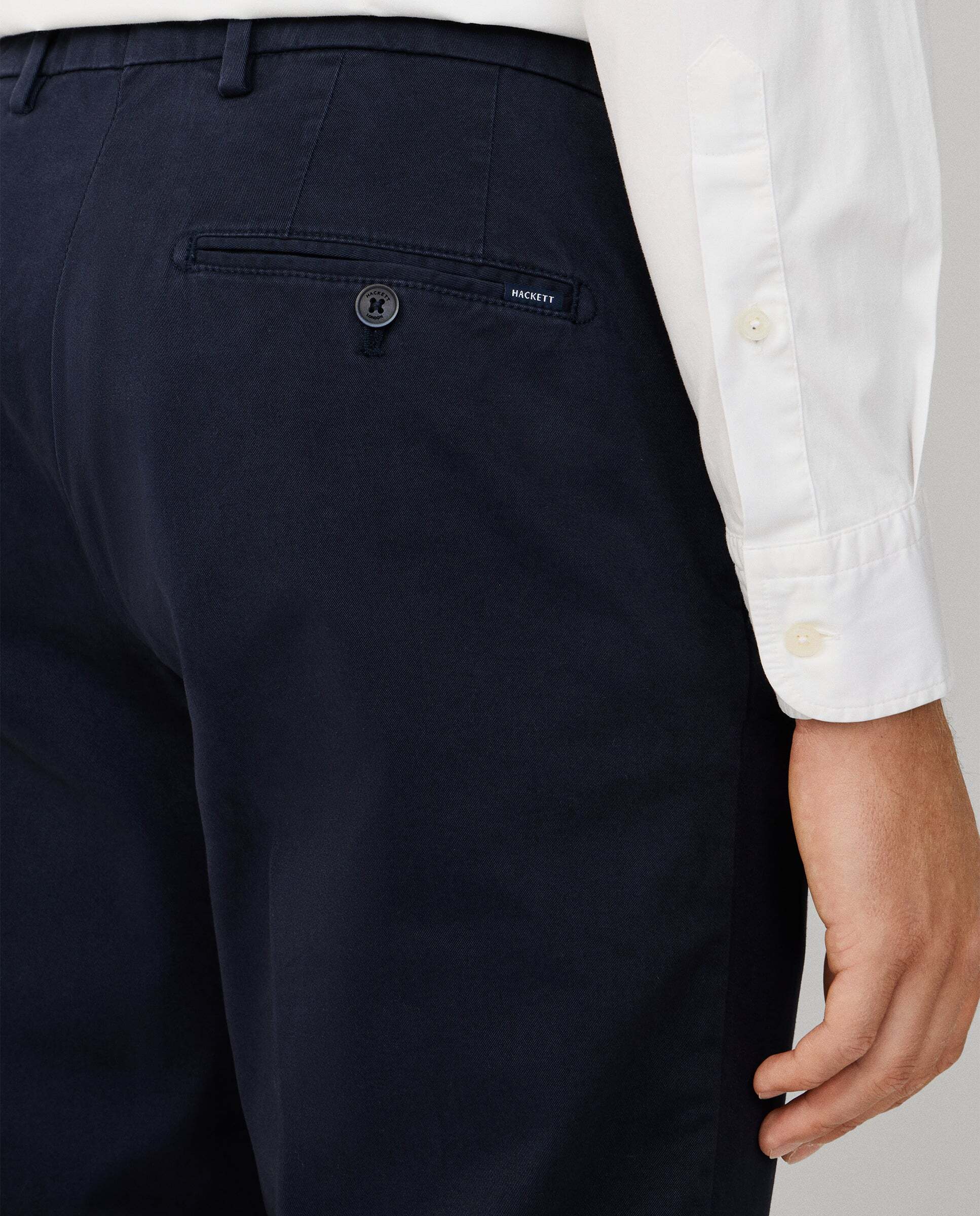Chino kensington de hombre de algodón elástico fit slim - Hackett - Azul Azul-5