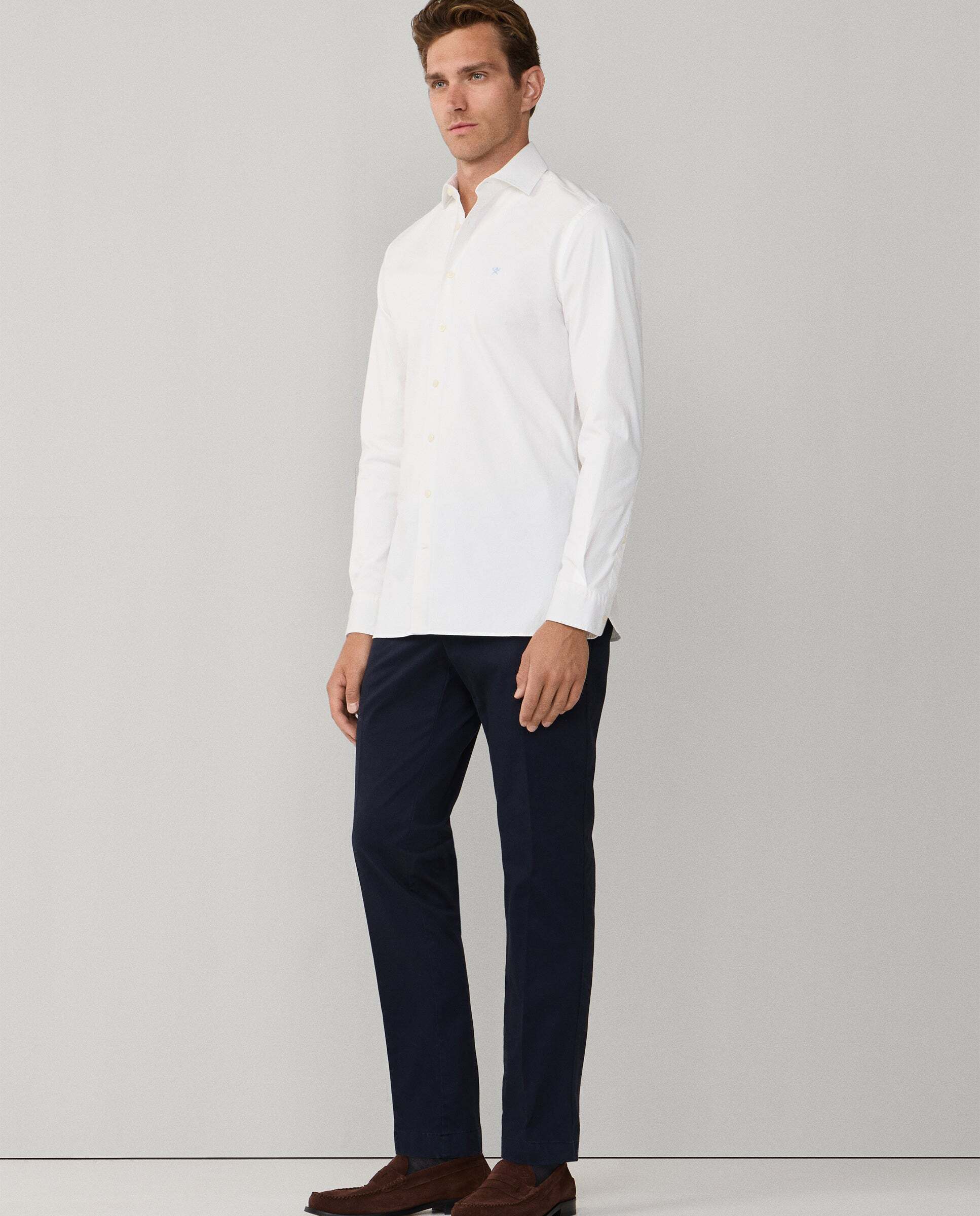 Chino kensington de hombre de algodón elástico fit slim - Hackett - Azul Azul-6