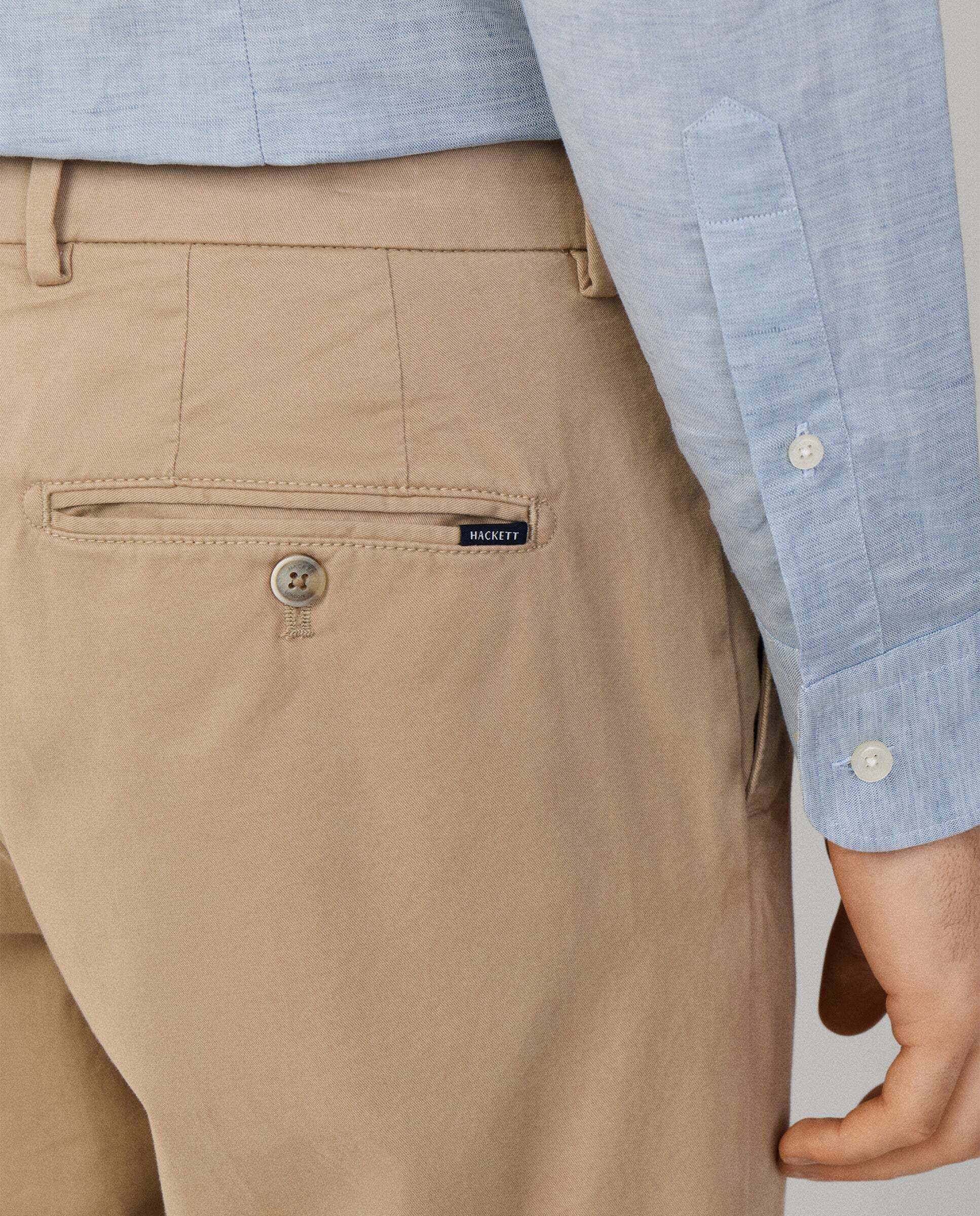 Chino kensington de hombre de algodón elástico fit slim - Hackett - Natural Natural-5