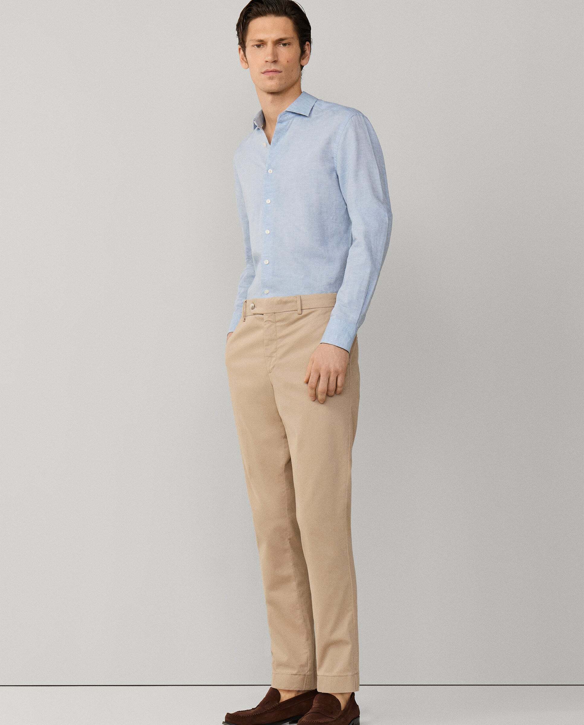 Chino kensington de hombre de algodón elástico fit slim - Hackett - Natural Natural-6