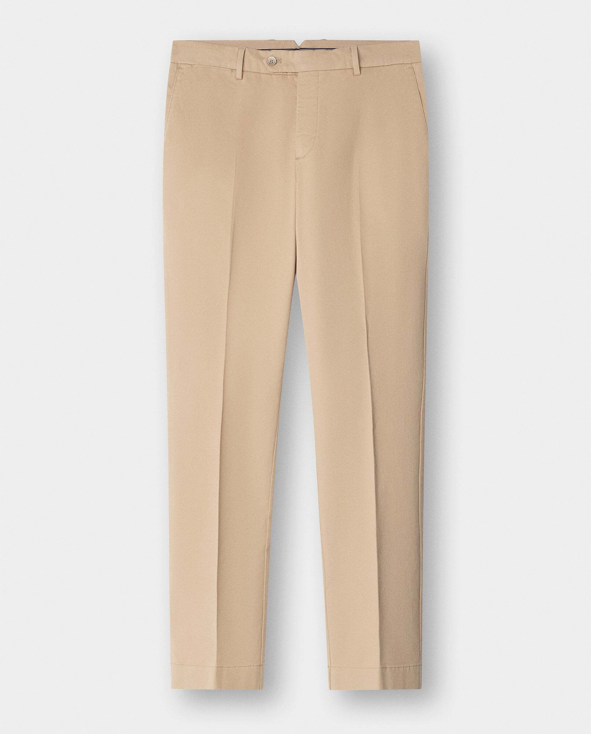 Chino kensington de hombre de algodón elástico fit slim - Hackett - Natural Natural-9