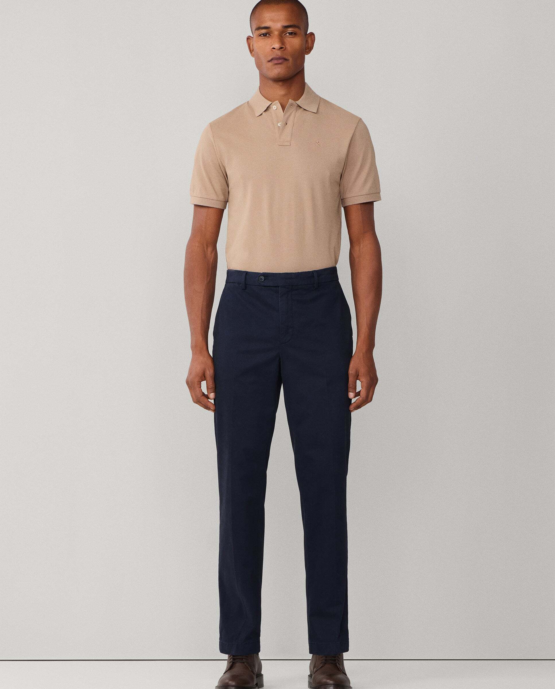 Chino sanderson de hombre de algodón elástico fit tailored - Hackett - Azul Azul-1