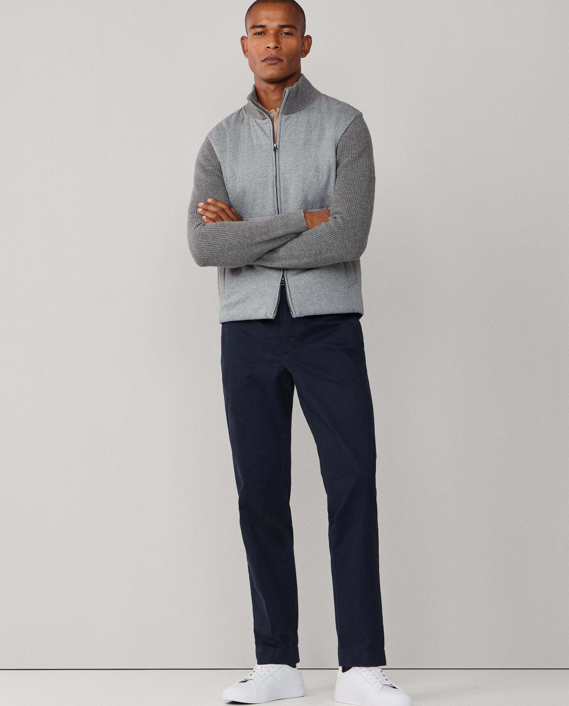 Chino sanderson de hombre de algodón elástico fit tailored - Hackett - Azul Azul-7