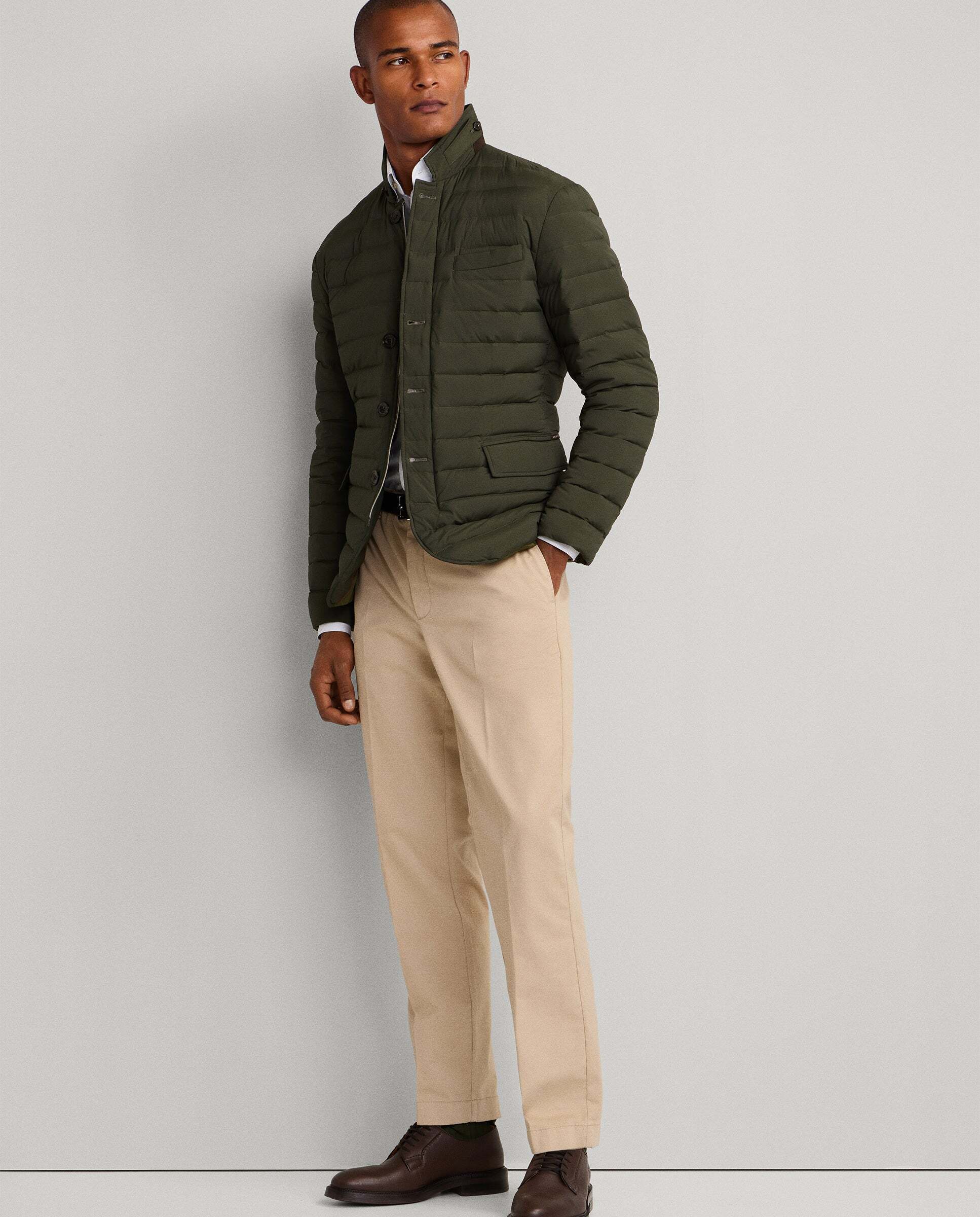 Chino sanderson de hombre de algodón elástico fit tailored - Hackett - Natural Natural-7