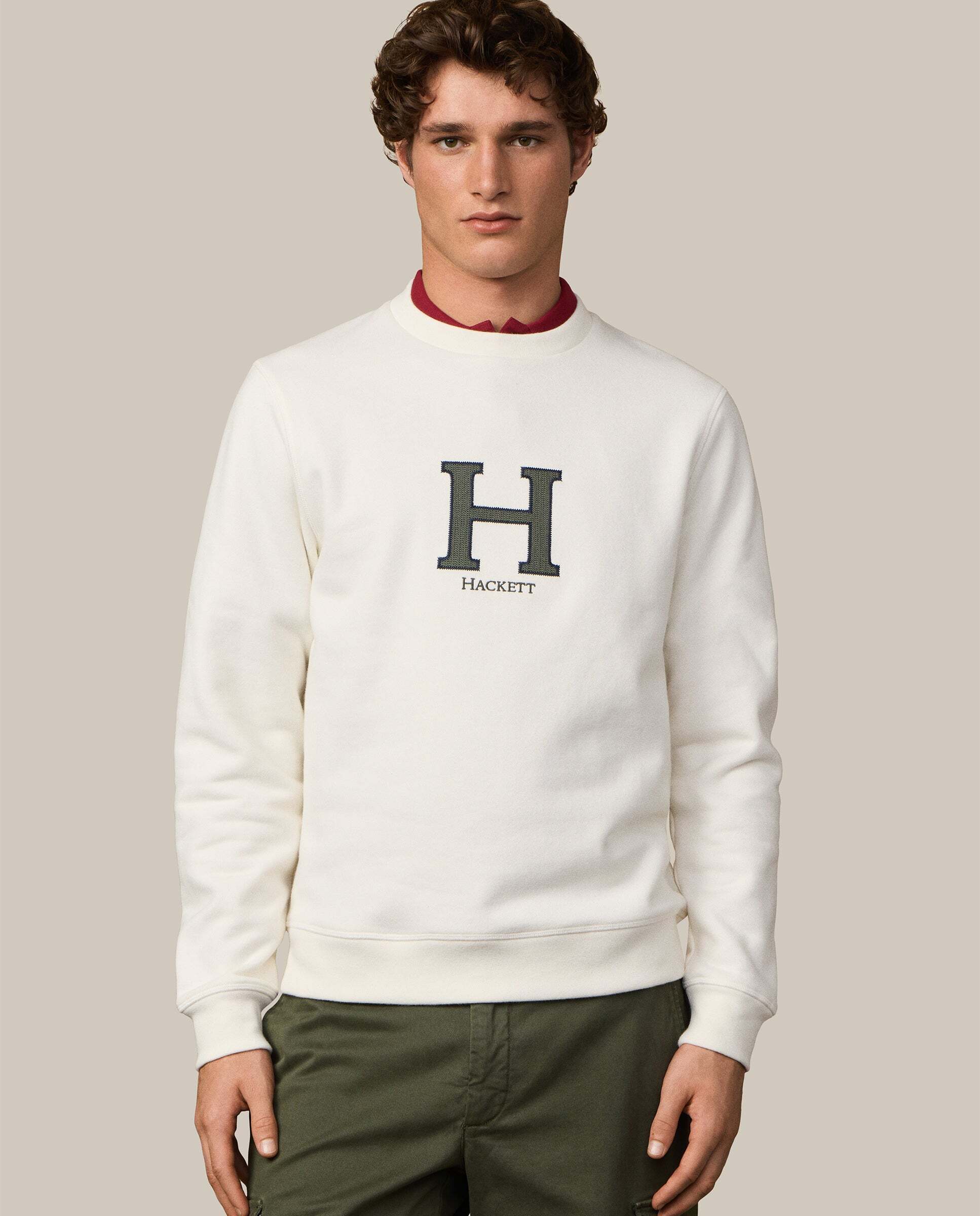 Hackett - Sudadera cuello redondo con logo h.