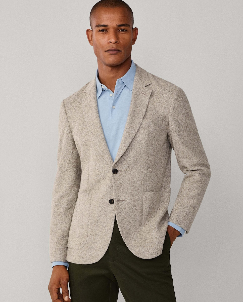 Americana de hombre de punto ligera Beige