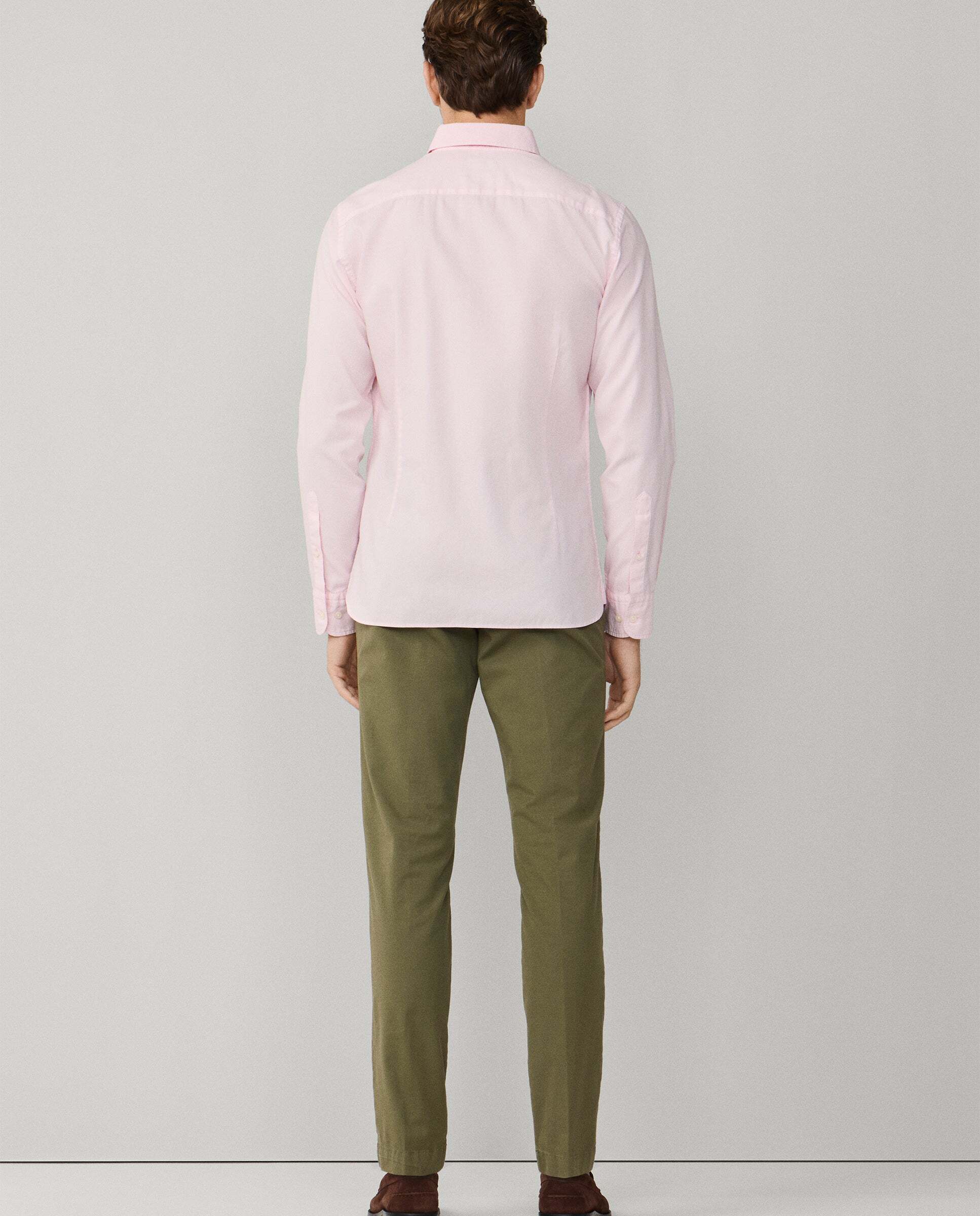Camisa oxford de hombre teñida en prenda fit tailored - Hackett - Rosa Rosa-3