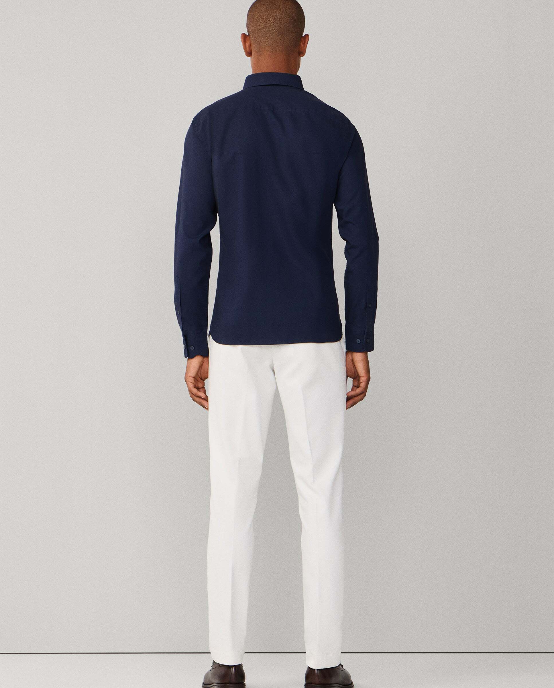 Camisa oxford de hombre teñida en prenda fit tailored - Hackett - Azul marino Azul marino-3