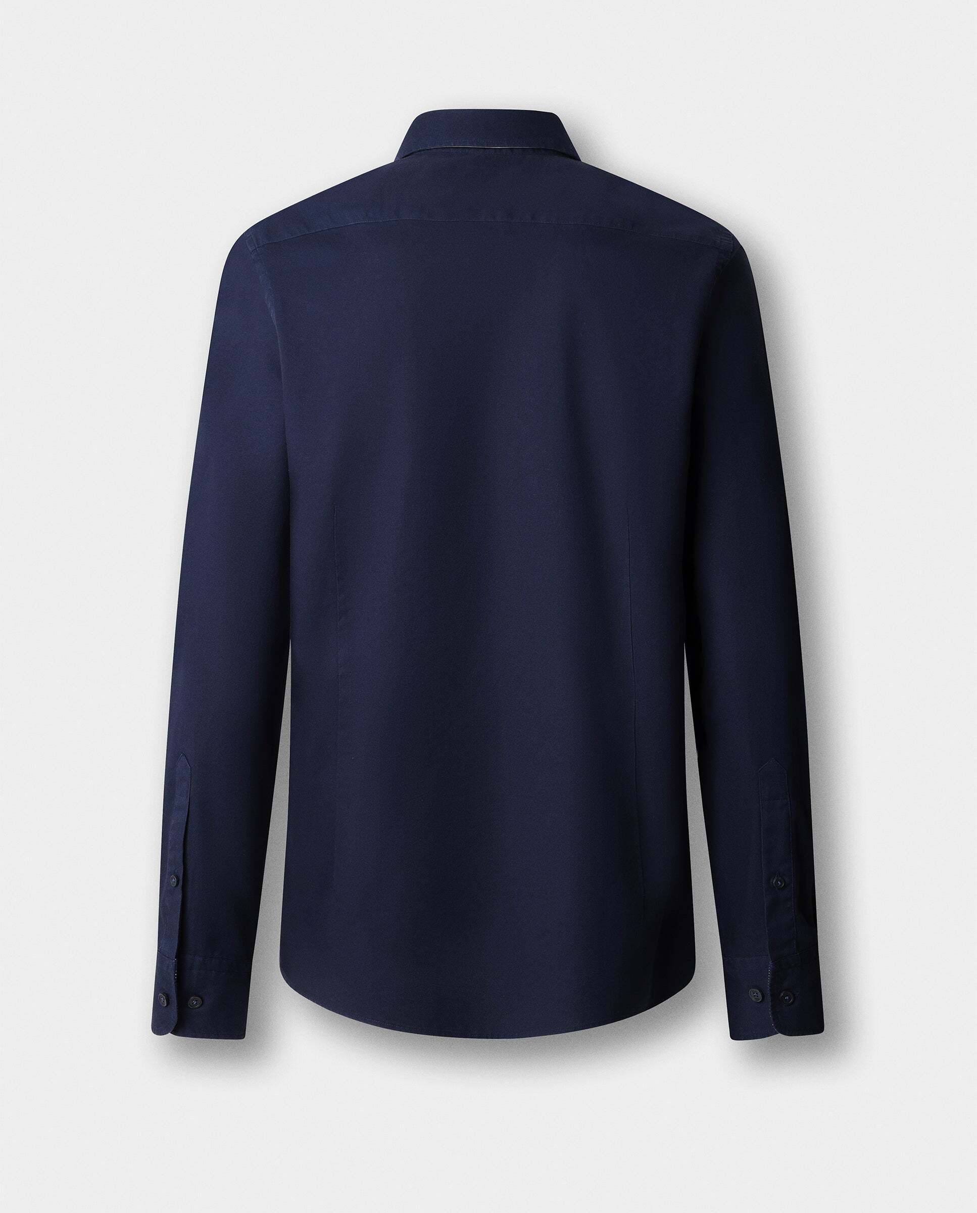 Camisa oxford de hombre teñida en prenda fit tailored - Hackett - Azul marino Azul marino-8